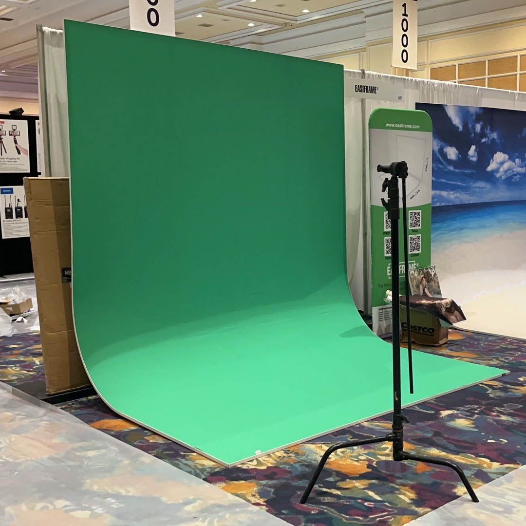 EasiFrame V2 Portable Curved Cyclorama Background Kit - Self-Supporting Infinity Cove for Video & Photography | Chroma Key Green Screen | Perfect for YouTube, TikTok & Product Shoots