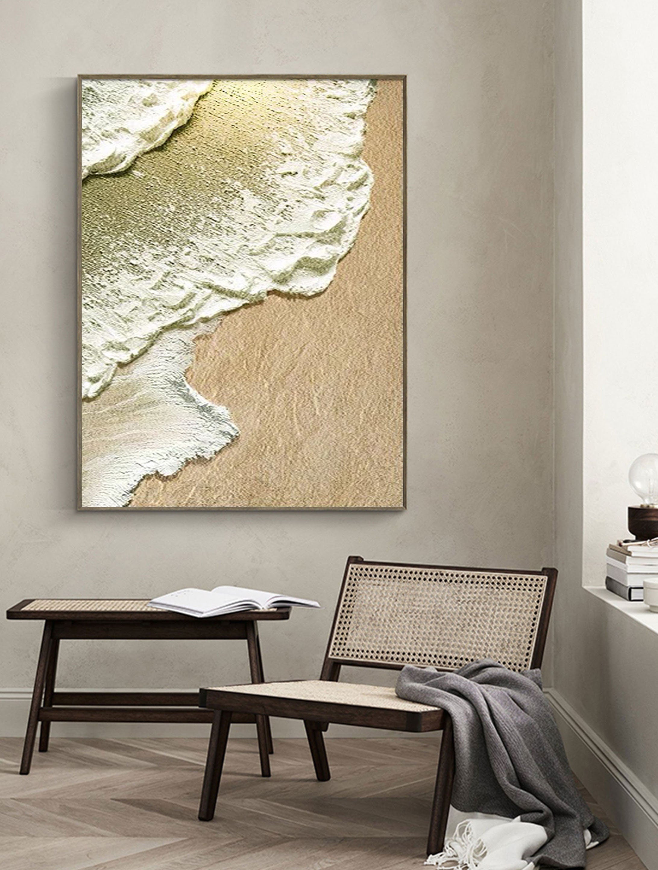 Ocean and Sky Painting #OS 039 - Handmade Wall Art for Home Decor, Office & Living Room - Beautiful Seascape Canvas Artwork