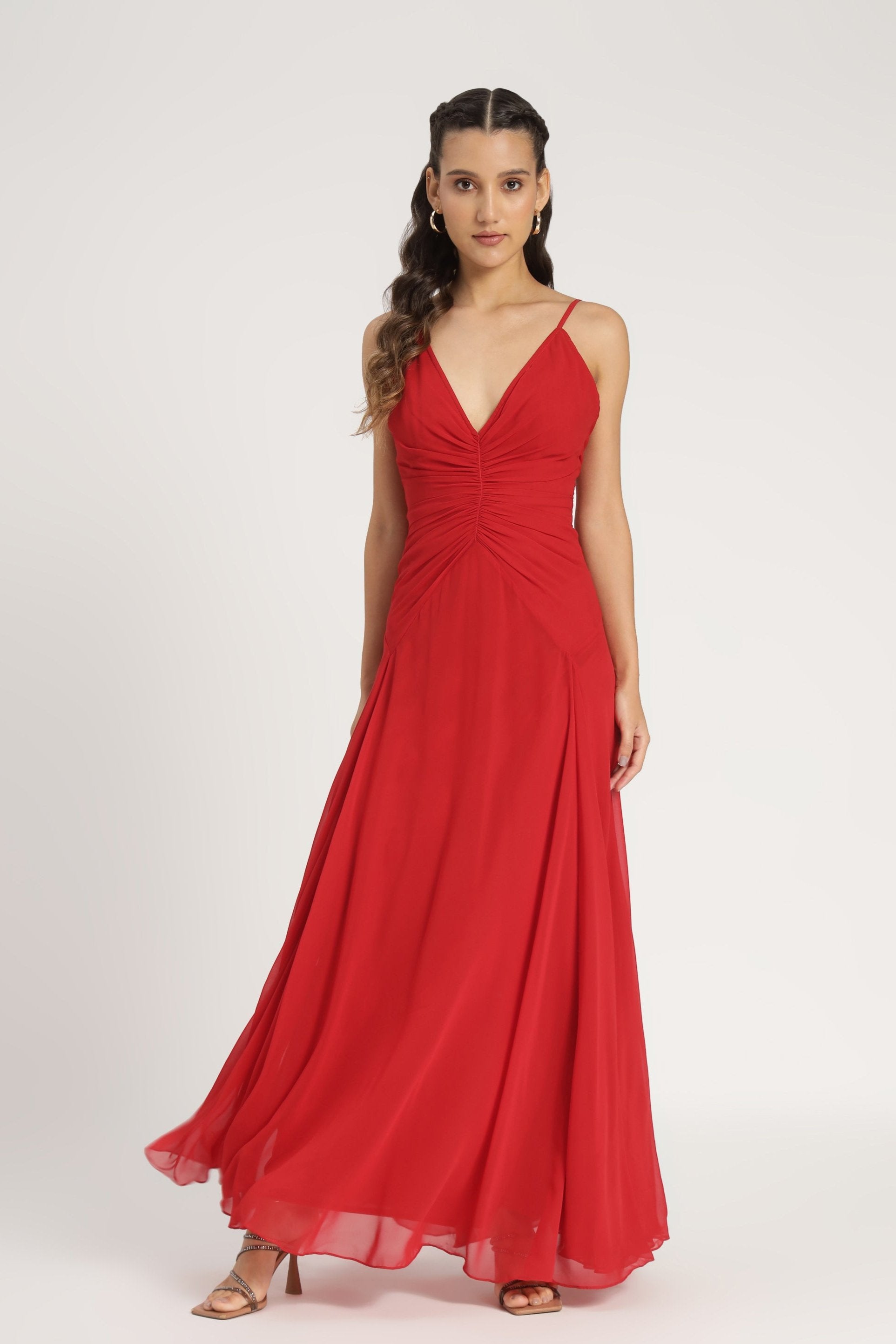 Whitley Maxi Dress in Red - Flowy Long Summer Dress for Women, Elegant & Comfortable - Perfect for Beach, Vacation, and Casual Outings