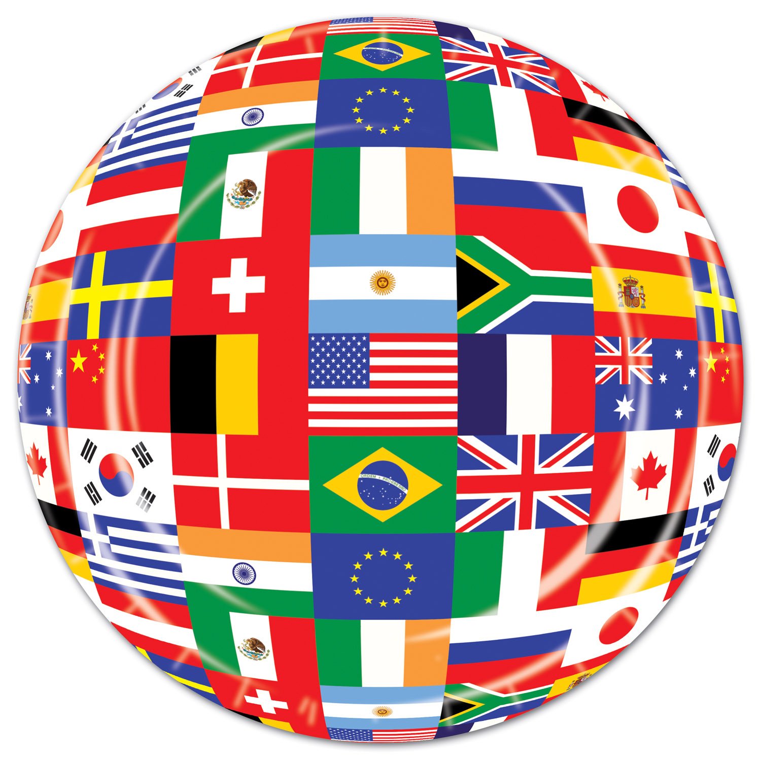 16-Pack 9-Inch International & Olympic Themed Party Plates and Napkins Set - Perfect for Sports Events, Birthday Celebrations, and Themed Parties