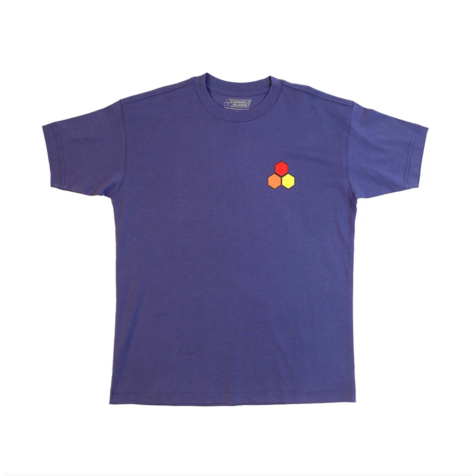 Channel Islands Classic Hex Youth Short Sleeve T-Shirt - Cobalt Blue | Comfortable & Stylish Surf Tee for Boys & Girls | Perfect for Beach, Surfing & Casual Wear