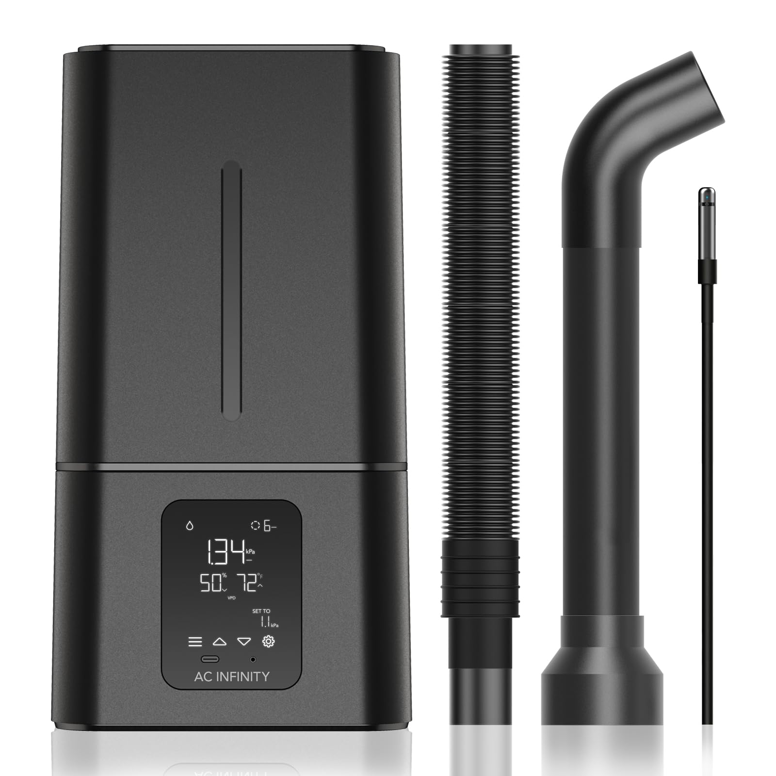 AC Infinity CLOUDFORGE T7 15L Plant Humidifier with VPD Humidity Controls - 10-Level Precision Vaporizer, Extendable Hose & No-Leak Seal for Grow Tents | Perfect for Indoor Gardening, Hydroponics & Greenhouse Climate Control