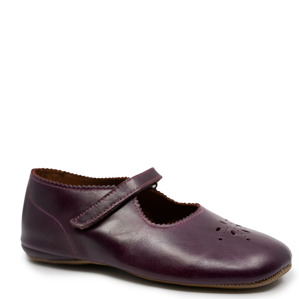Pepe Burgundy Slipper Mary Jane Shoes for Women - Comfortable Soft Leather Loafers with Buckle Strap - Perfect for Home, Office & Casual Wear