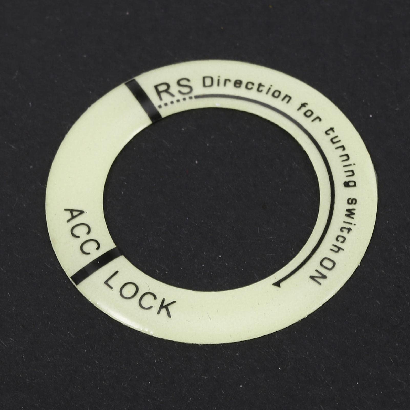 Universal Car & Motorcycle Glow in The Dark Ignition Switch Key Ring Cover - Epoxy Resin Decorative Trim Ring (Green & Black) - Perfect for Night Riders & Vehicle Customization