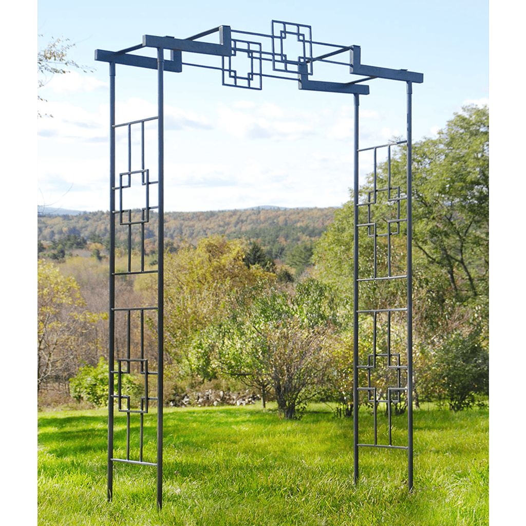 Achla Designs Square on Squares Arbor II - Modern Garden Trellis for Climbing Plants, Flowers & Vines | Perfect for Outdoor Gardens, Patios & Backyard Decor