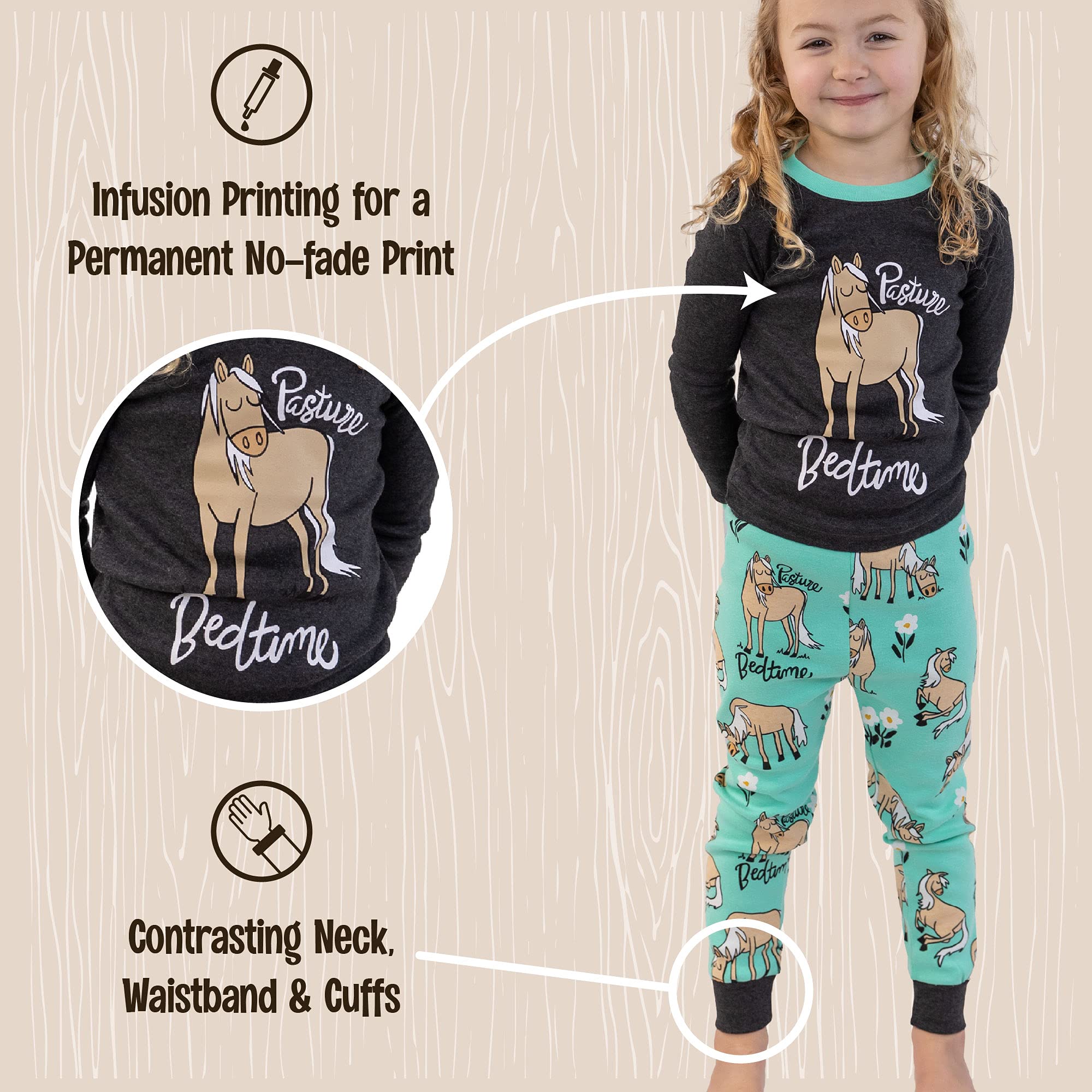Lazy One Warm Long-Sleeve Pajama Sets for Girls and Boys - Funny & Cozy Kids' Sleepwear | Perfect for Winter Nights, Christmas Gifts, and Family Matching Pajamas