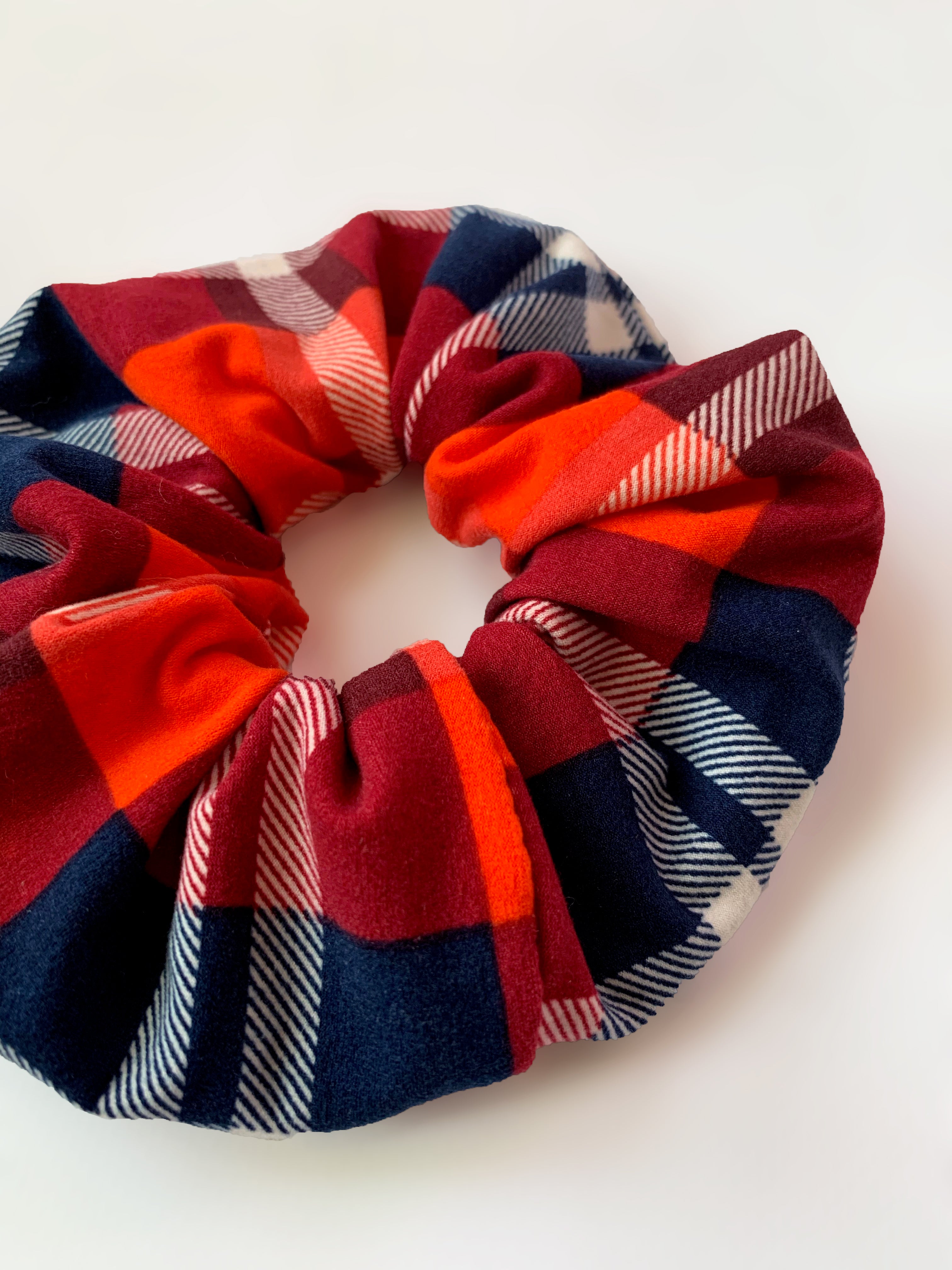 Plaid Scrunchie Hair Ties for Girls - Soft & Stretchy Hair Accessories for School, Work, and Everyday Use
