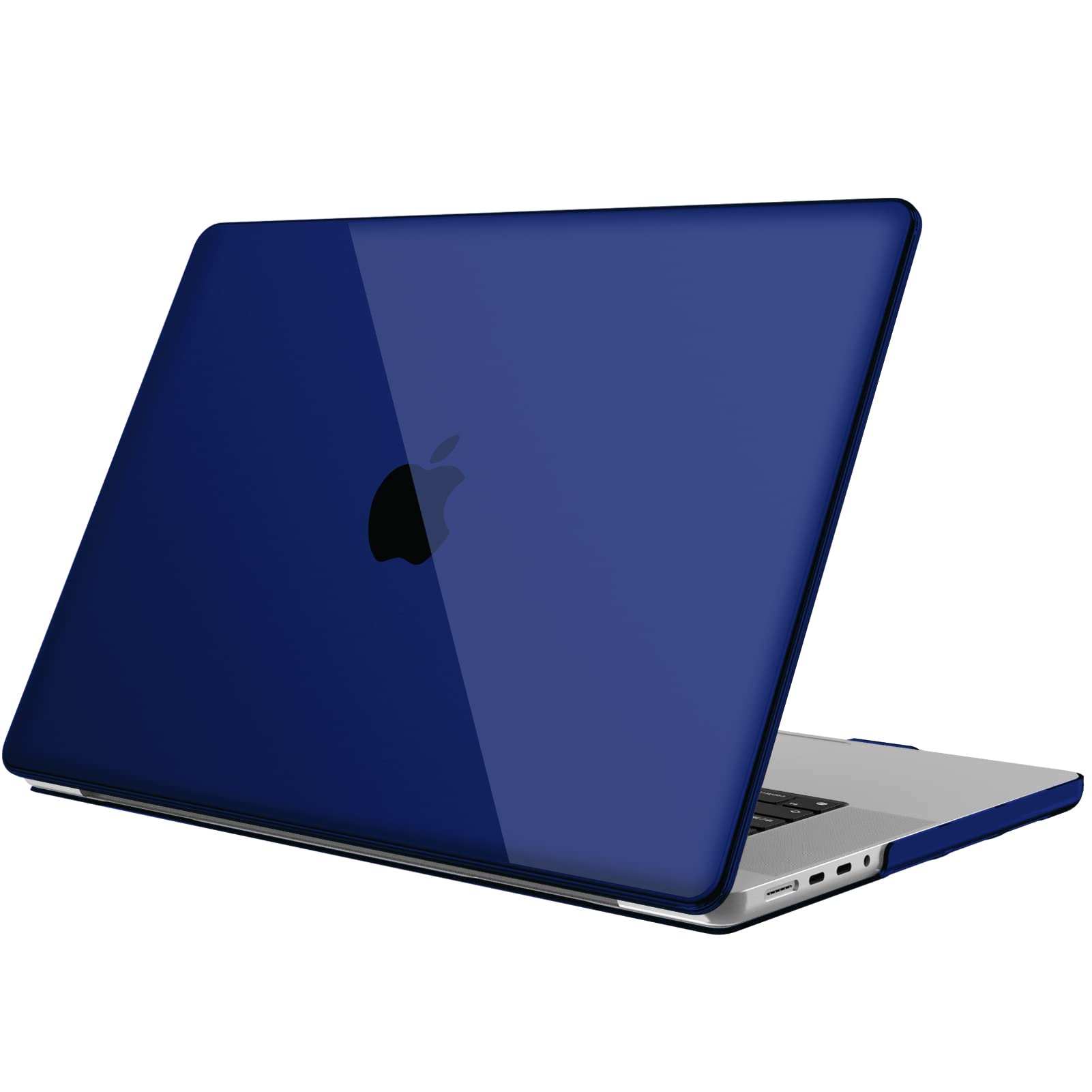 Fintie Protective Hard Shell Case for MacBook Pro 16 Inch (2021-2023 Models A2780 A2485) - Snap On Cover Compatible with M1 Pro/M1 Max/M2 Pro/M2 Max Chips - Crystal Navy Blue - Perfect for Work, Travel & School Protection