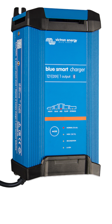 Blue Smart IP22 Waterproof Battery Charger 12V/20A for Marine, RV, and Car Batteries - Perfect for Outdoor Adventures and Off-Grid Power Solutions