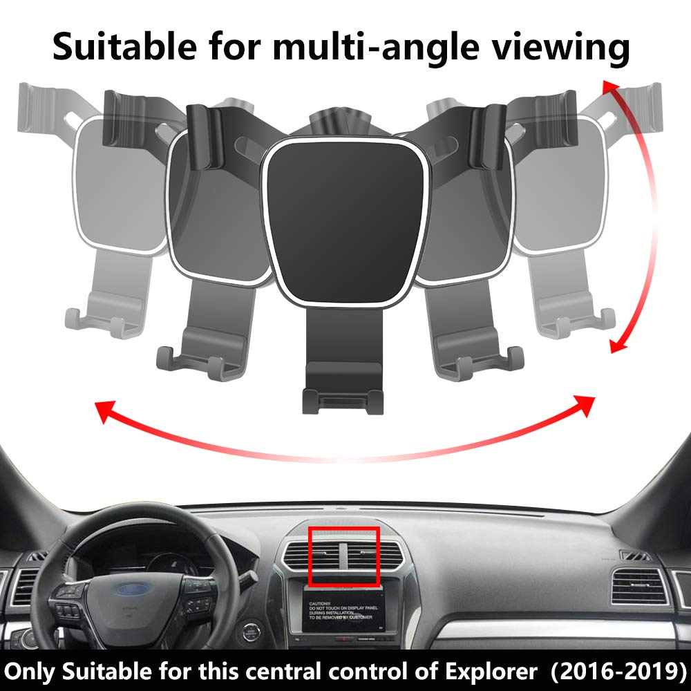 Universal Car Phone Holder Mount for 2016-2019 Ford Explorer - Dashboard & Air Vent Compatible - Hands-Free GPS Navigation Bracket - Perfect for Road Trips & Daily Commuting