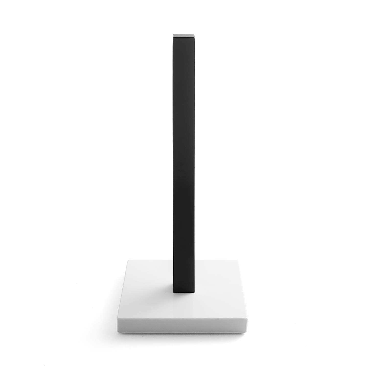 Stainless Steel Paper Towel Holder with Marble Base - Standing Kitchen & Bathroom Countertop Organizer (Matt Black/White) - Perfect for Home, Office, Restaurant Use