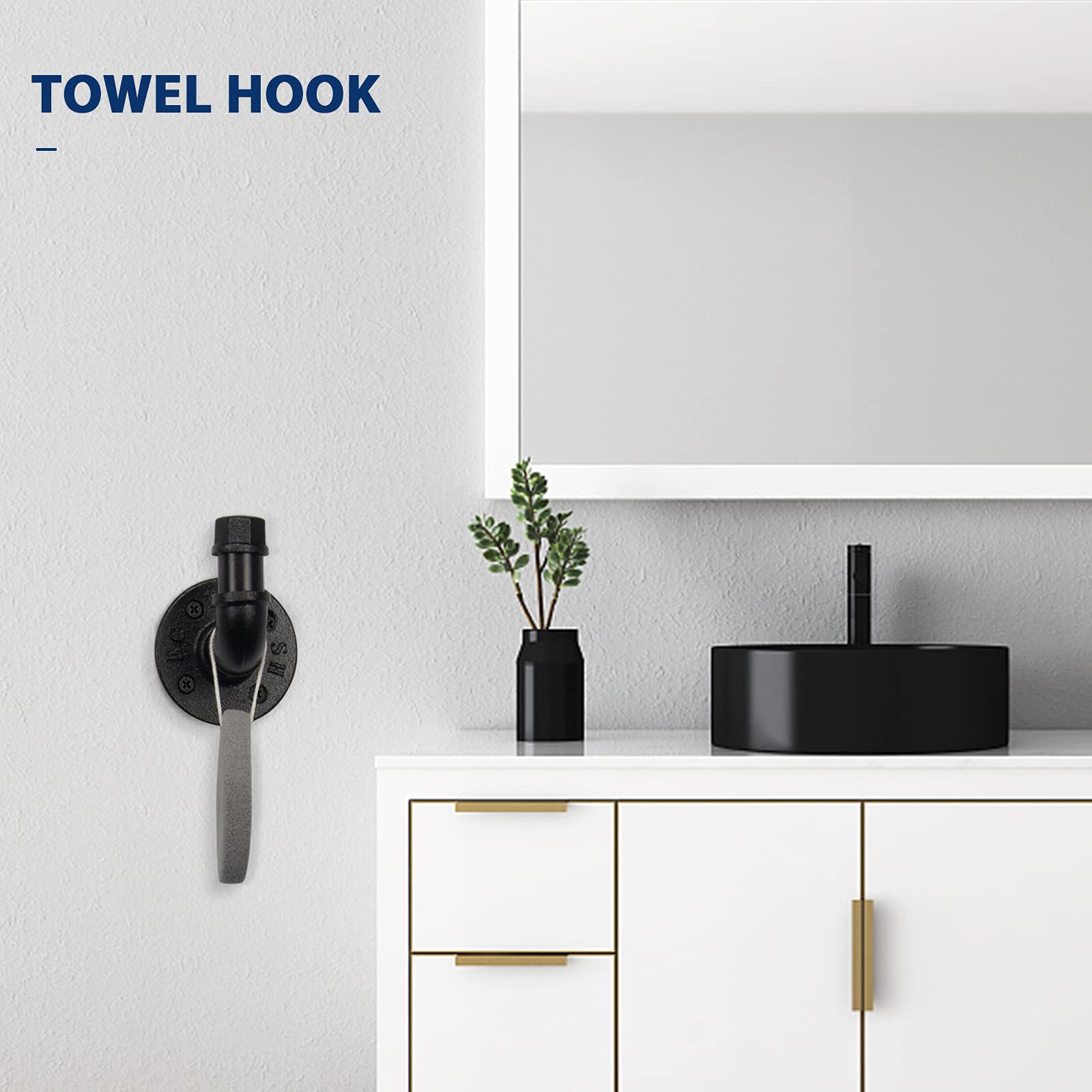 NearMoon 4-Piece Industrial Pipe Bathroom Hardware Set - 18