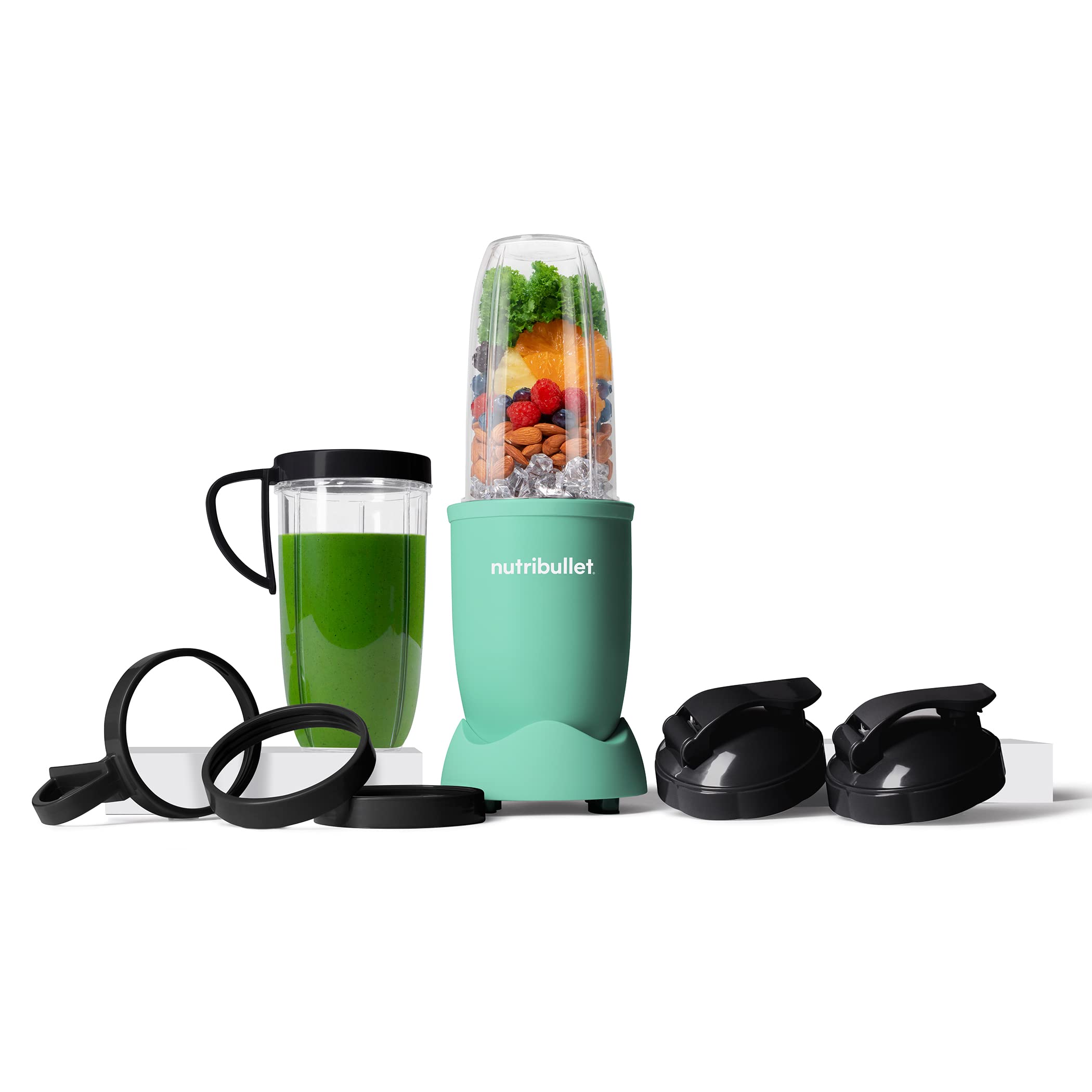 Nutribullet NB9-1301AMG Pro 900W High-Speed Blender with 13-Piece Set in Matte Mint Green - Perfect for Smoothies, Protein Shakes & Meal Prep at Home