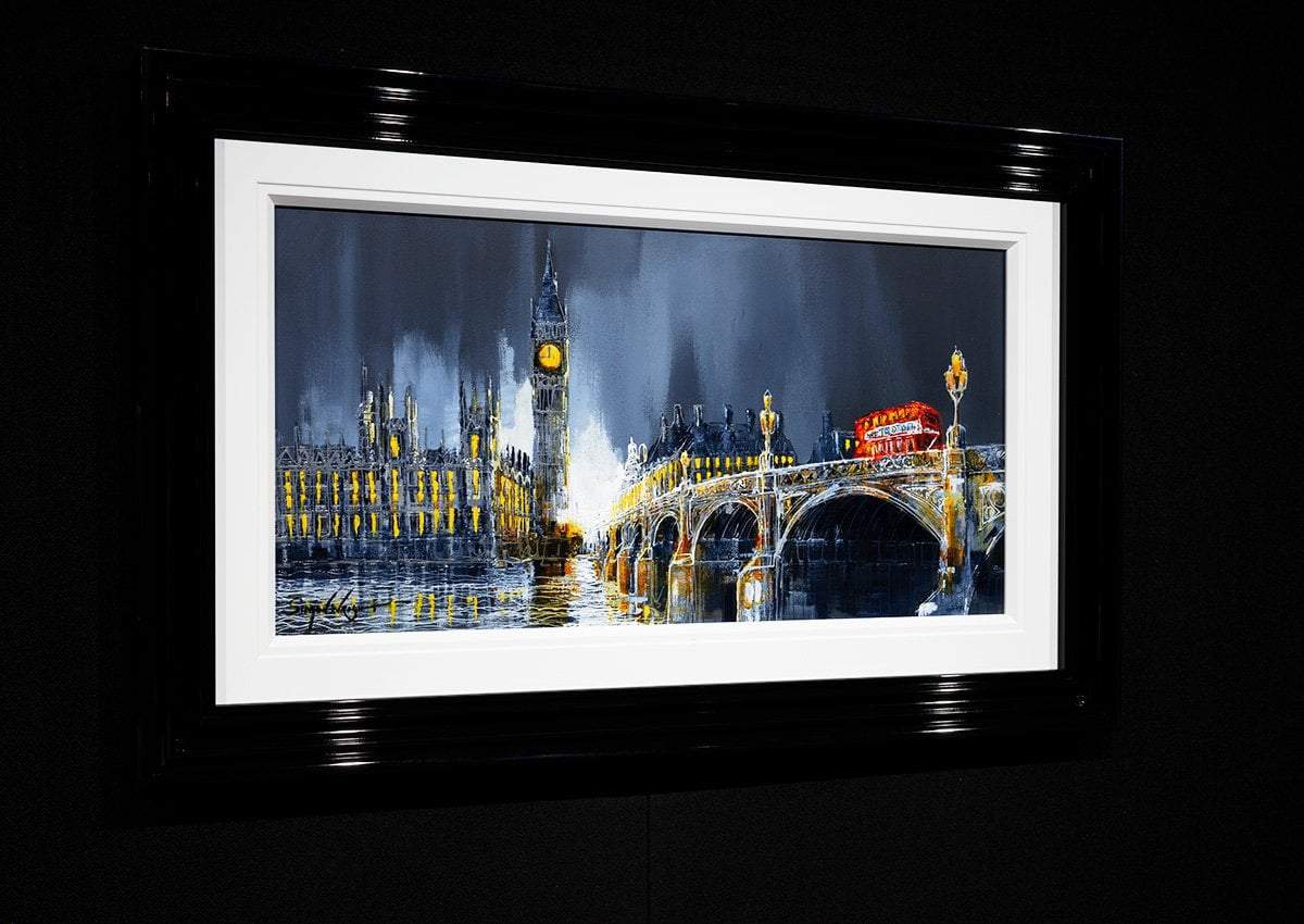 Across the Thames II Original Painting - London River Landscape Artwork for Home & Office Decor | Perfect Gift for Art Lovers & Interior Design