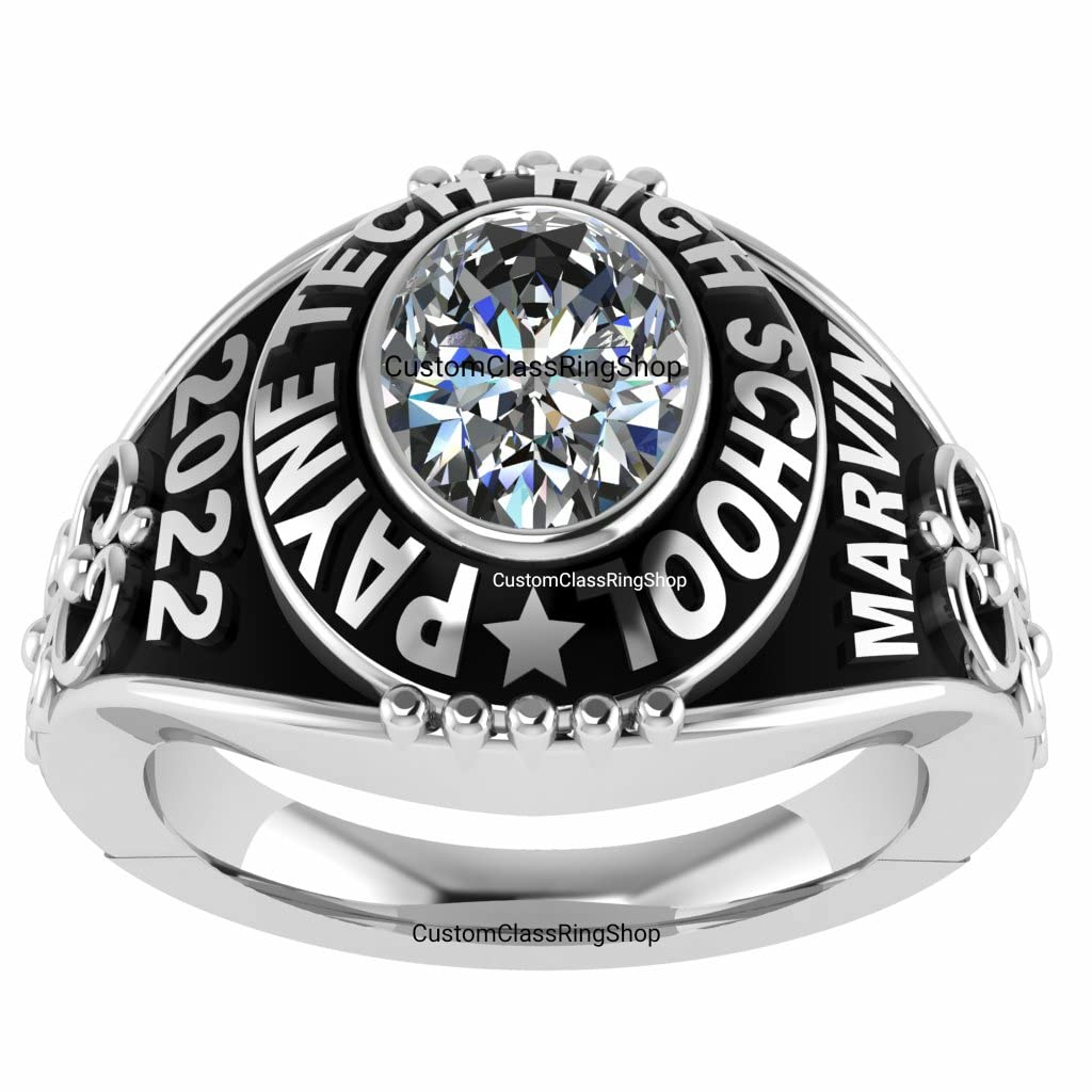 Custom Personalized Class Rings for Women - High Quality 2022, 2023, 2024 Graduation Rings | Perfect Gift for Graduation, Anniversary & Special Occasions