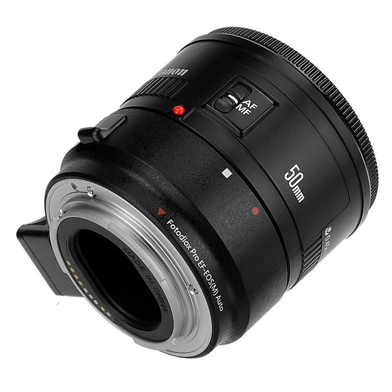 Fotodiox Pro Auto Lens Mount Adapter - Canon EF/EF-S to EOS M (EF-M Mount) for DSLR to Mirrorless Camera - Full Auto Aperture & Focus - Perfect for Travel, Vlogging & Photography