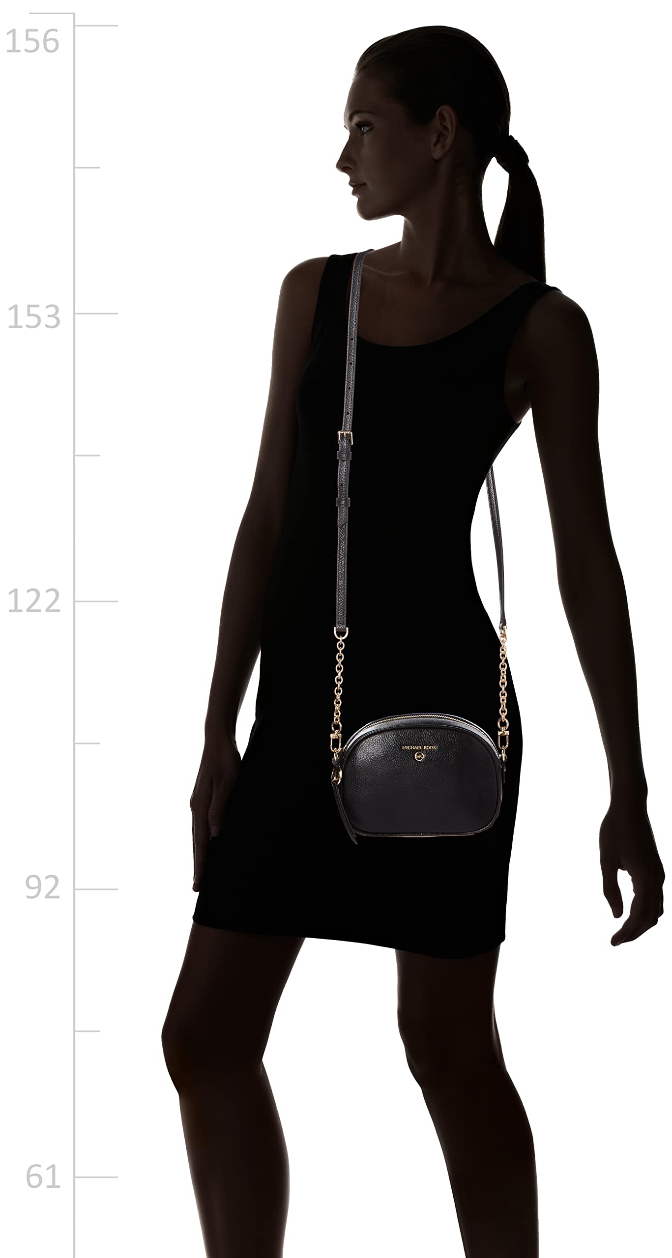 Michael Kors Jet Set Charm Small Oval Camera Crossbody Bag for Women | Genuine Leather Shoulder Purse | Perfect for Travel, Work & Everyday Use