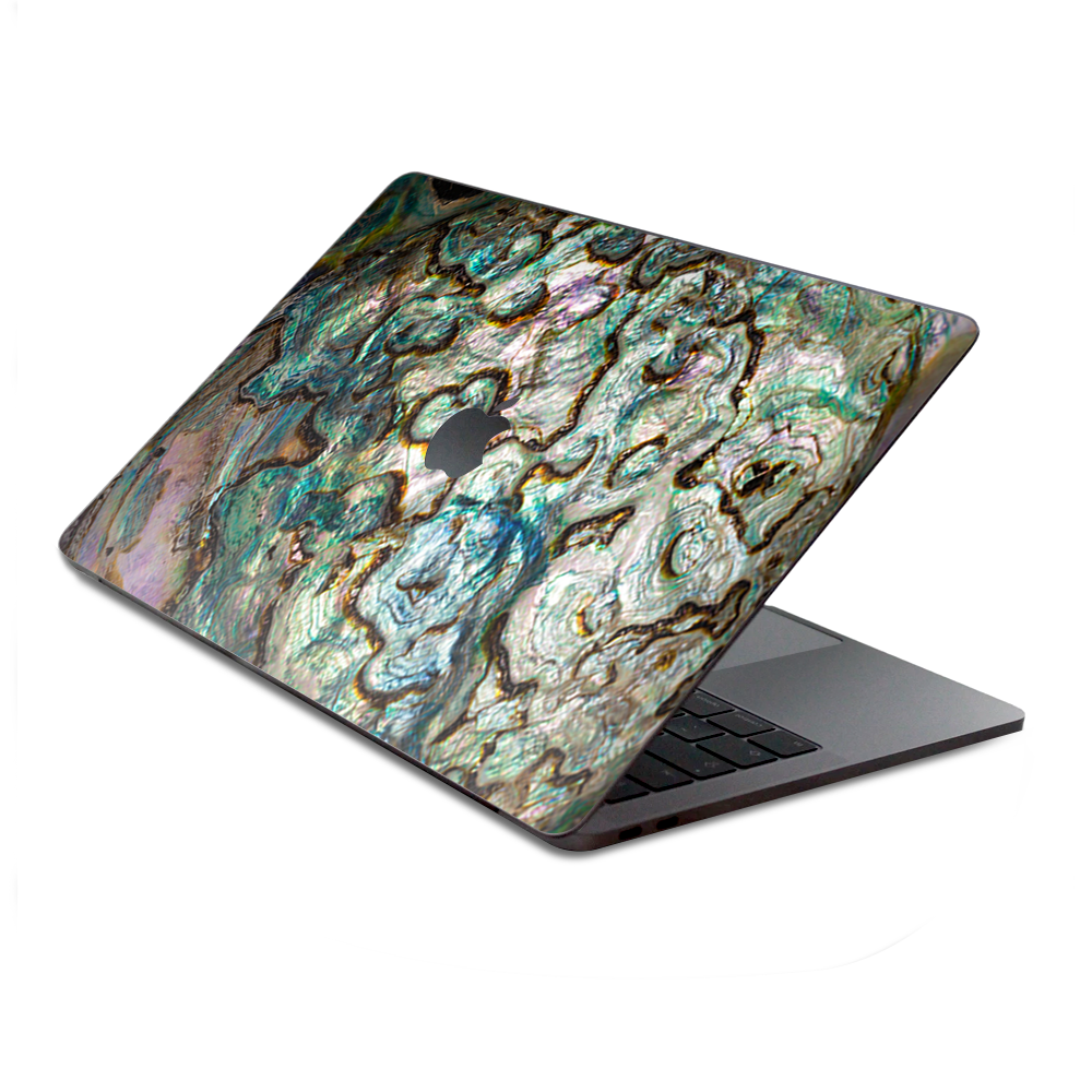 Premium Abalone Shell Gold Underwater Skin for MacBook Pro 15-inch Retina Touch Bar - Compatible with Models A1707, A3162, A1990 - Stylish Protection for Work, Travel & Creative Professionals