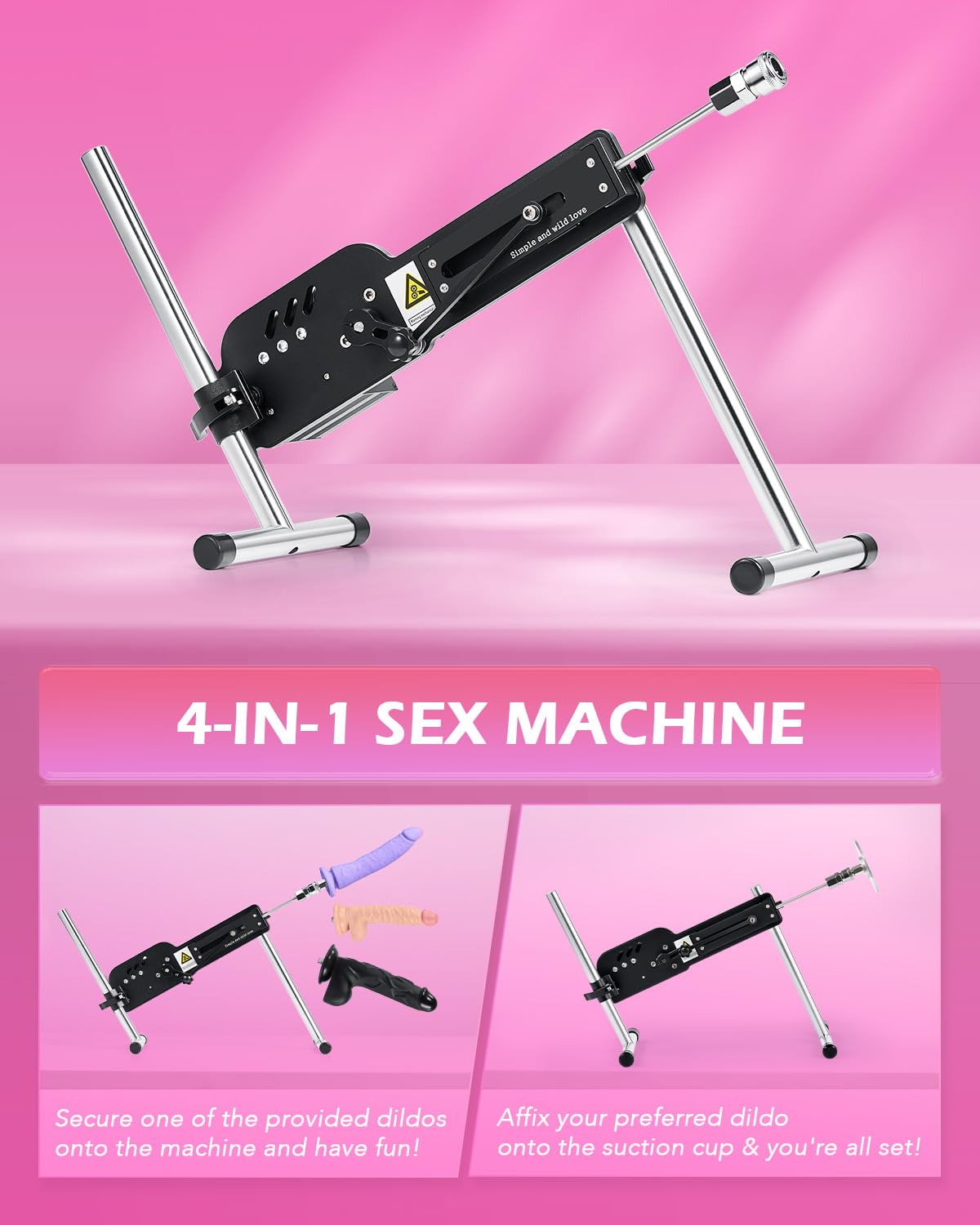 SENSUA Automatic Thrusting Sex Machine for Women & Men - Remote Control Adult Toy with 3 Dildos & 3.5