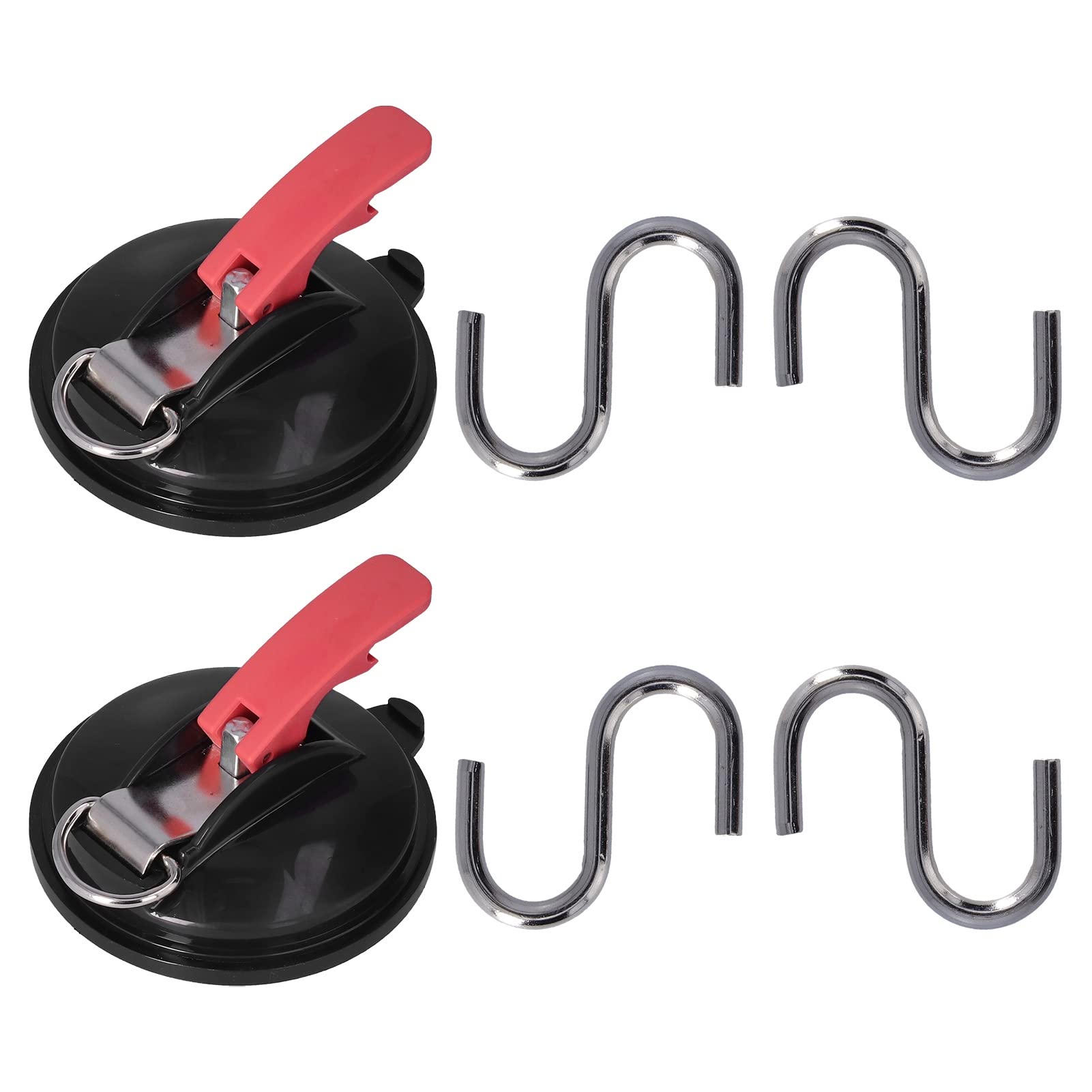 Strong Vacuum Suction Cup Anchor with 4 Hooks - Heavy Duty Household & Camping Accessories for Awnings, Boats, RVs, and Outdoor Use | Secure Storage Solution