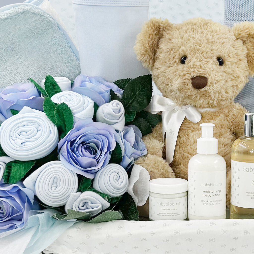 Premium Blue Welcome to the World Baby Gift Hamper - Perfect for Newborns, Baby Showers & Hospital Visits