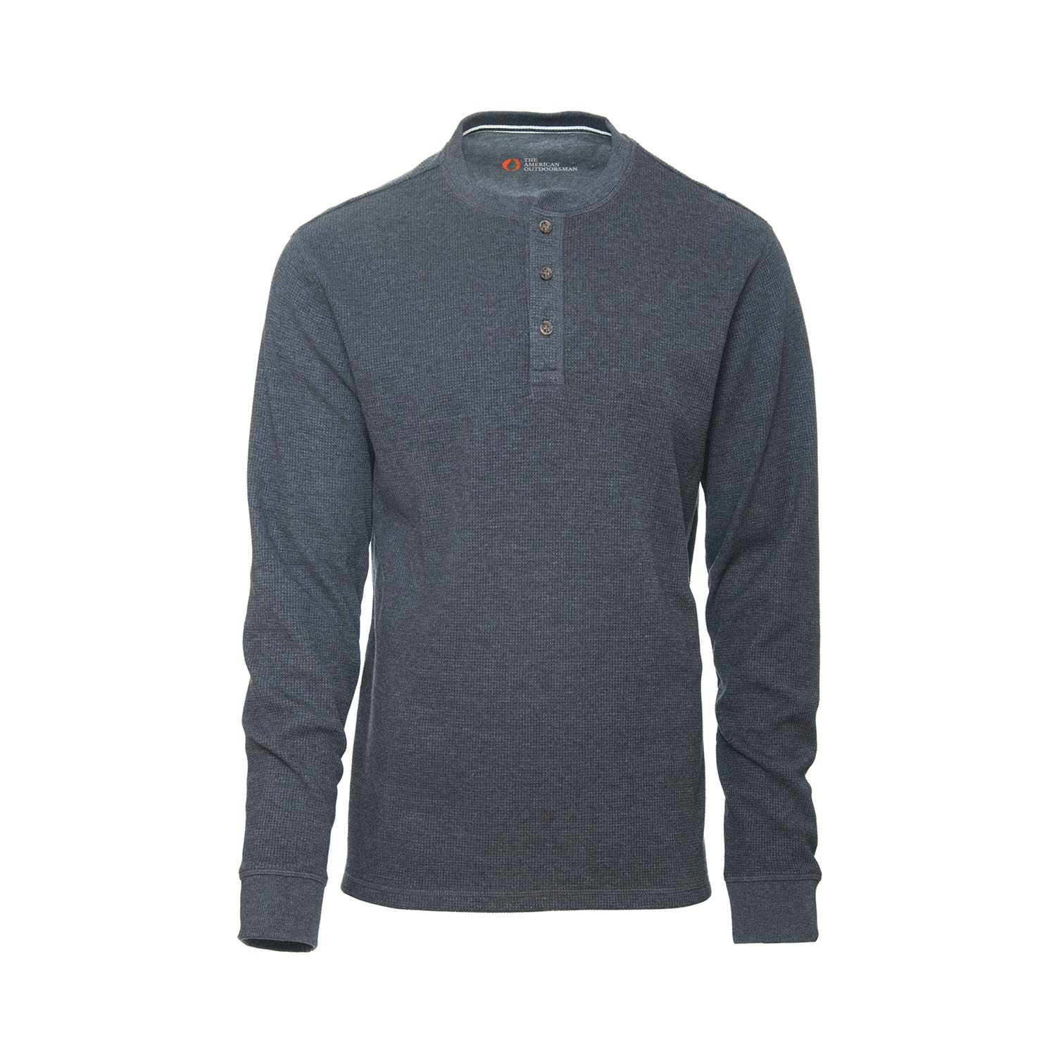 Men's Long-Sleeve Waffle Henley Shirt - American Outdoorsman Comfort Fit - Perfect for Hiking, Camping & Outdoor Adventures