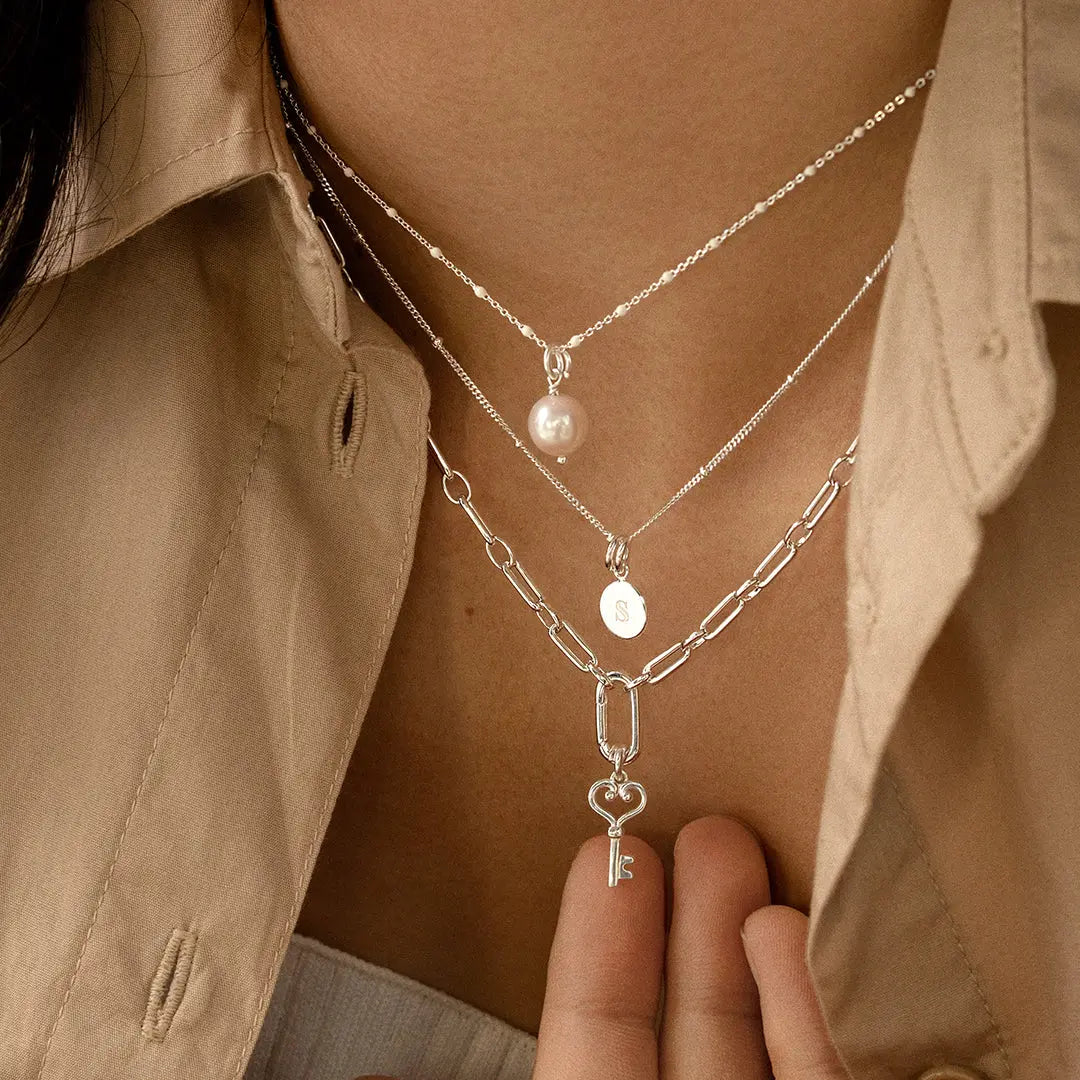 Ivory Pearl Necklace with Stone of Potential - Elegant Jewelry for Women, Bridal Accessories & Special Occasion Gifts