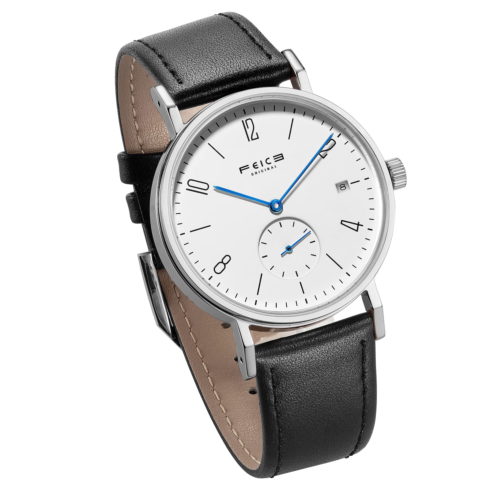 FEICE Automatic Watch for Men & Women - Bauhaus Design, Waterproof, Sapphire Crystal, Analog Mechanical Unisex Watch - FM201 - Perfect for Business, Casual & Formal Occasions