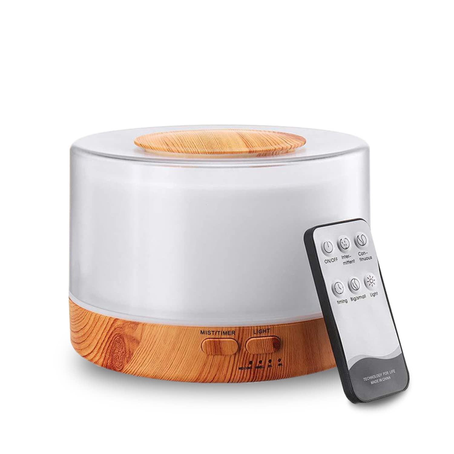300ml Ultrasonic Wood Grain Electric Air Humidifier & Essential Oil Diffuser - USB Mini Mist Maker with LED Light for Aromatherapy, Home & Office Use - Perfect for Bedroom, Nursery, Yoga Studio & Dry Climate Relief (Light Wood Grain)