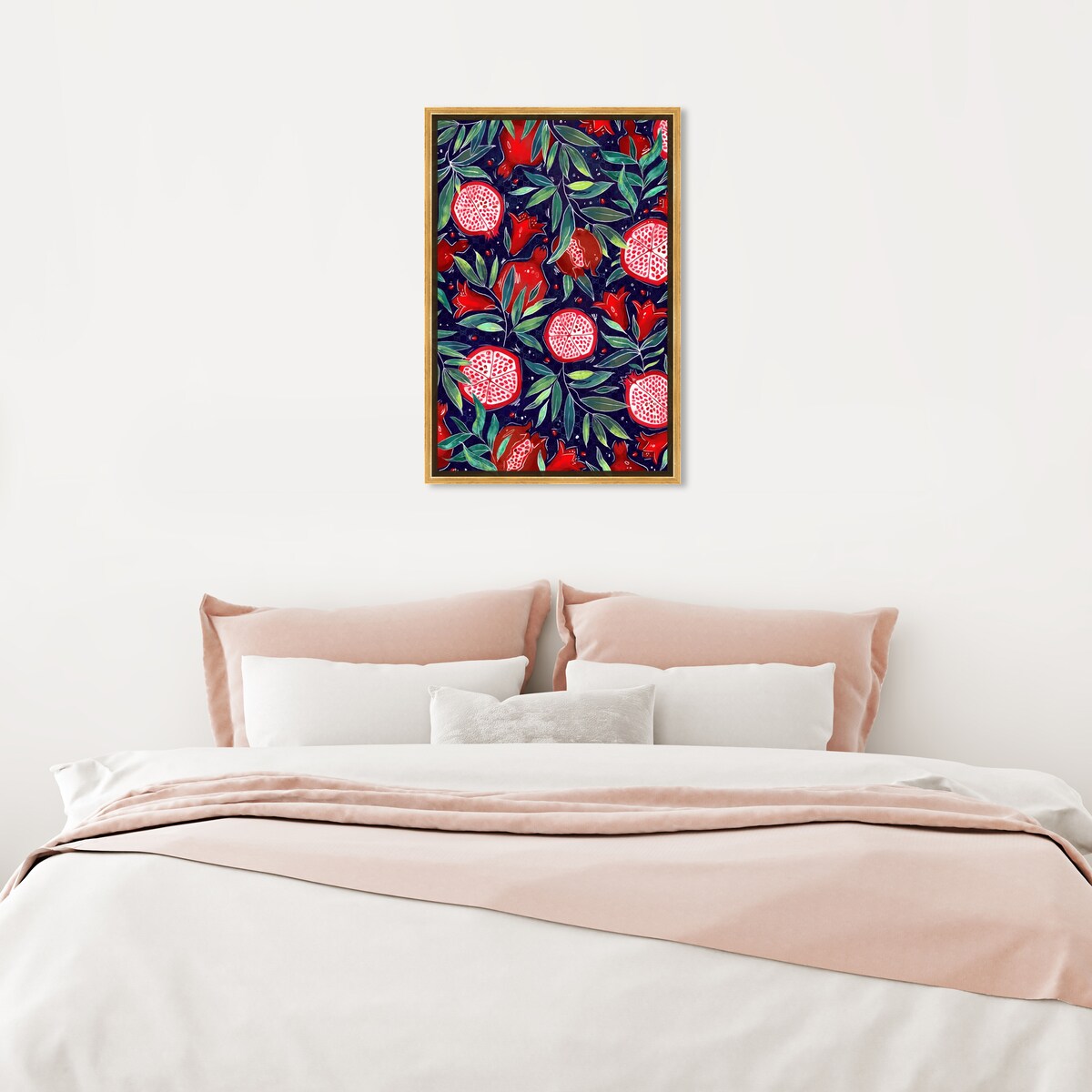 Blooming Tropical Flowers Framed Canvas Wall Art - White Cabin & Lodge Decor for Kitchen, Living Room, Bedroom | Nature Inspired Floral Print for Home & Office