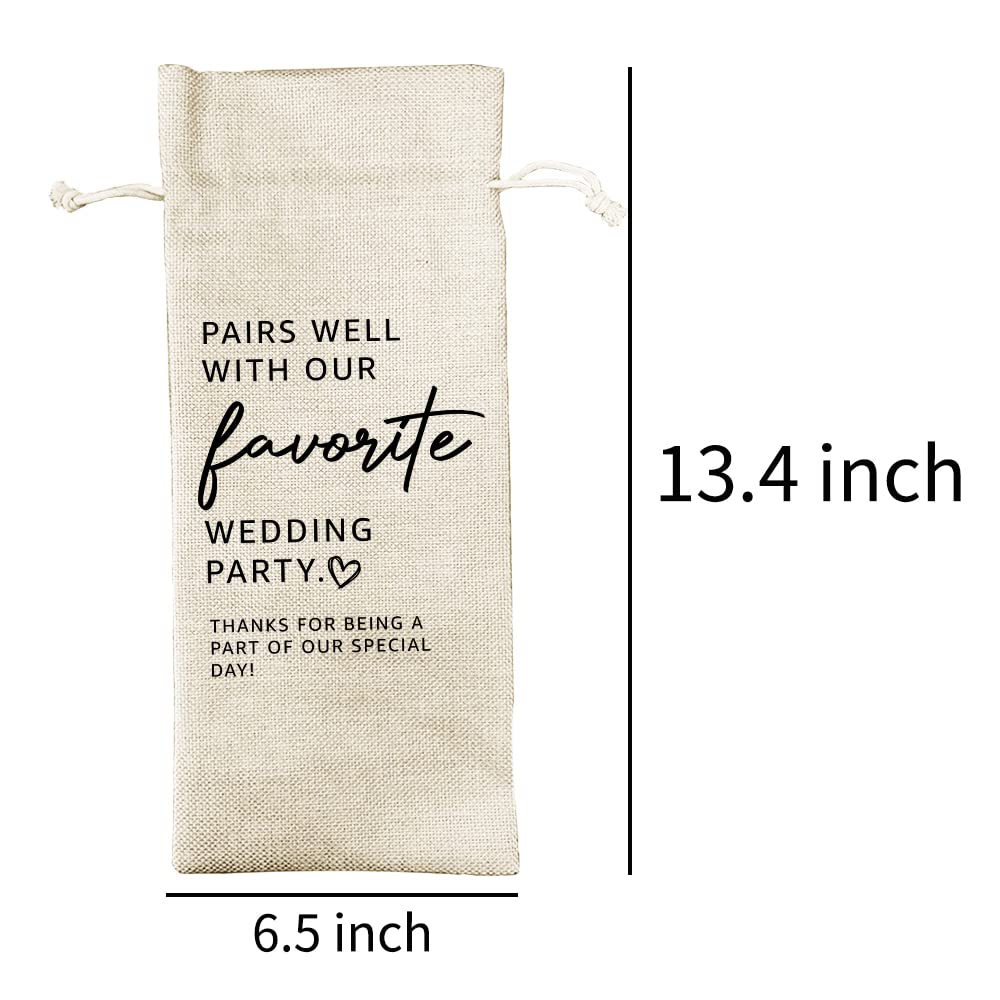 Personalized Wedding Party Thank You Gifts for Her - Elegant Wine Bag with Custom Name - Perfect Bridesmaid Appreciation Gift for Wedding Events & Bachelorette Parties