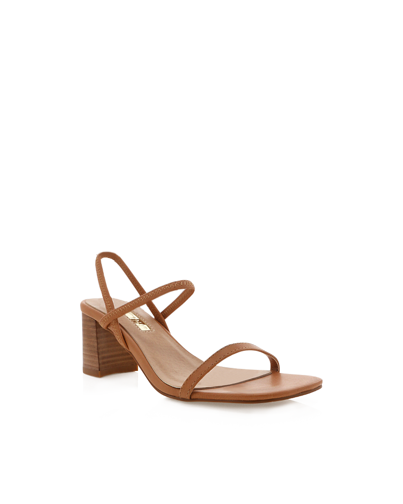 Balton Mule Heel Shoes for Women - Sugar Brown & Natural Leather Slip-On Loafers - Comfortable Casual & Office Wear for Everyday Style