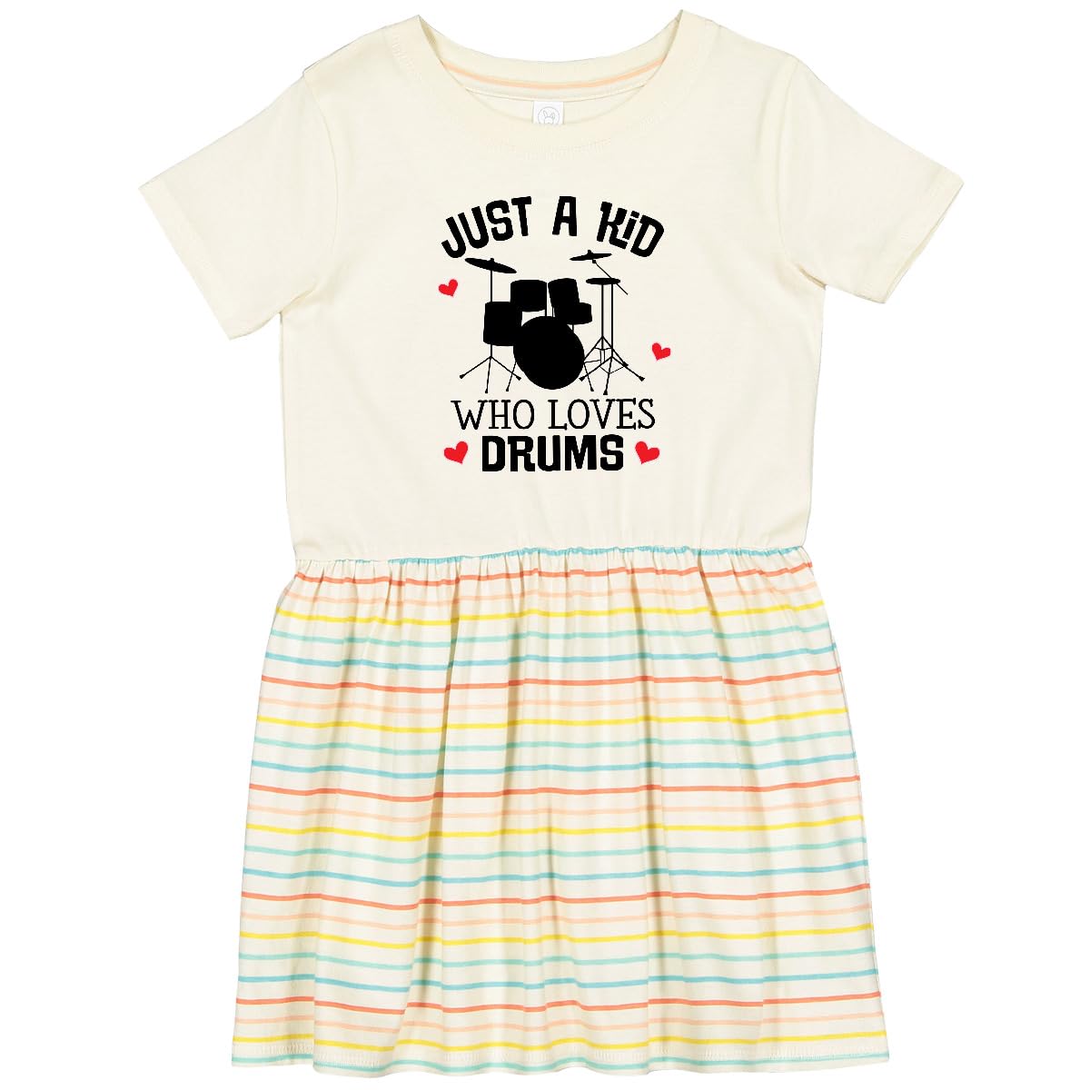Inktastic Future Drummer Toddler Dress - Cute Musical Instrument Outfit for Baby Girls & Boys - Perfect for Music Classes, Concerts & Playtime