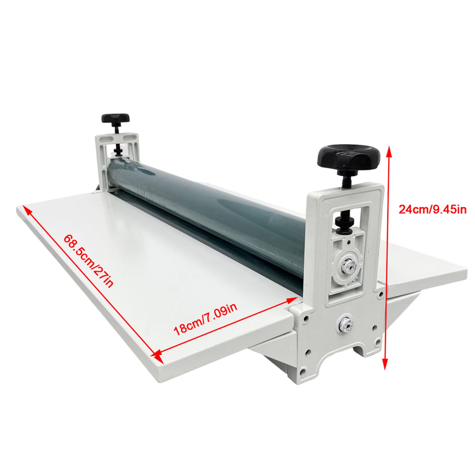 INTBUYING Commercial Laminating Machine - Manual Cold Roll Laminator with Crank, 25