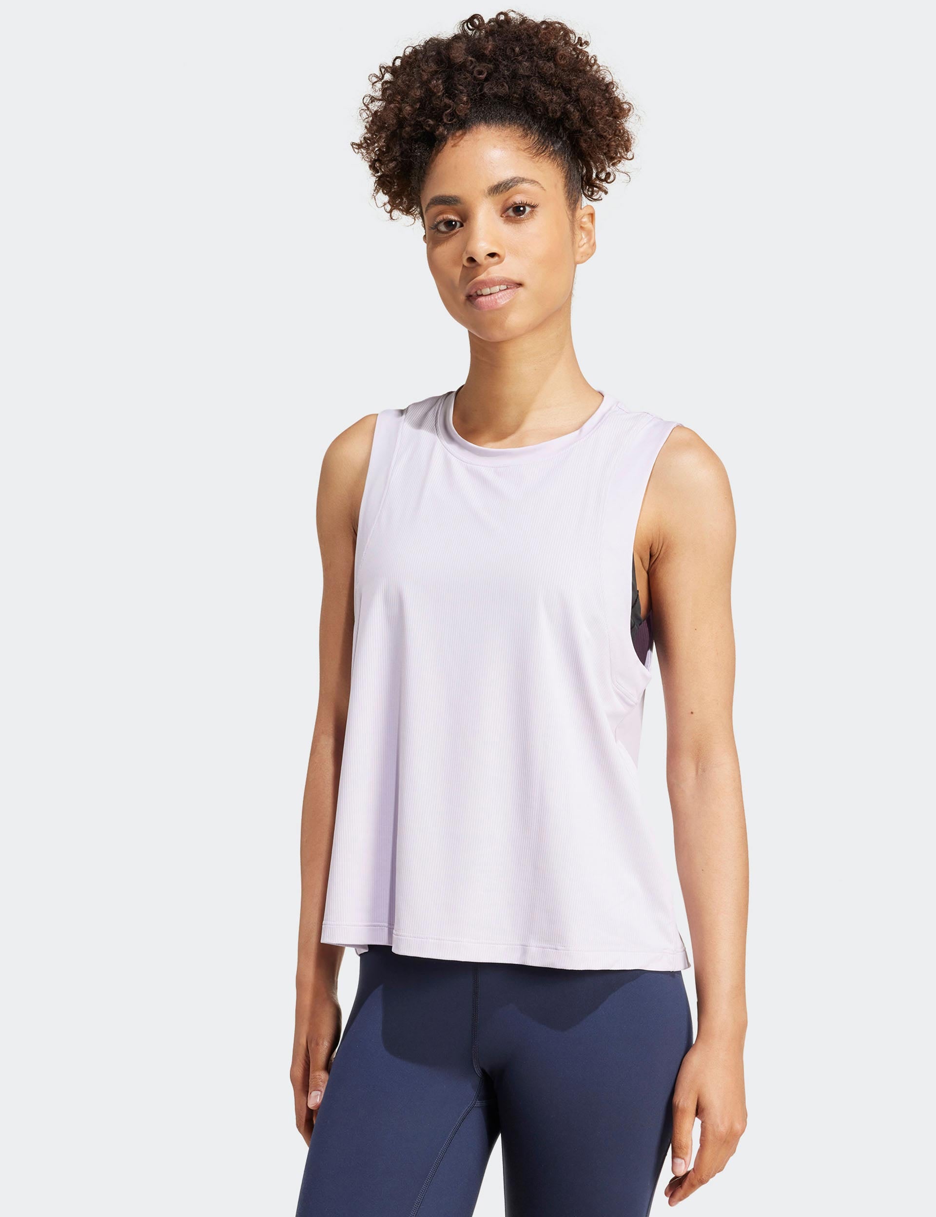 Women's Studio Tank Top - Silver Dawn & Grey Two Tone - Perfect for Yoga, Gym & Casual Wear