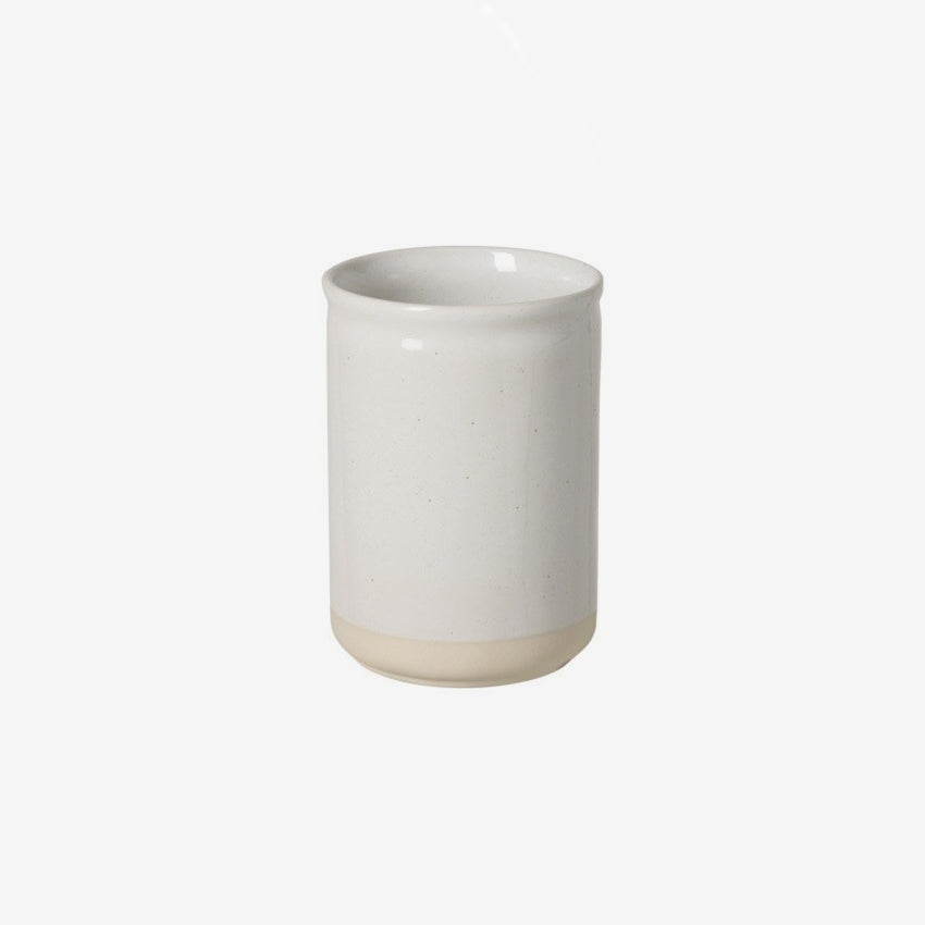 Casafina Fattoria White Utensil Holder - Stylish Kitchen Organizer for Spoons, Forks & Cooking Tools - Perfect for Countertop Storage in Modern Farmhouse Kitchens