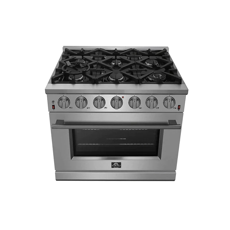 FORNO Massimo 36 Inch Freestanding Gas Range - Stainless Steel FFSGS6239 36