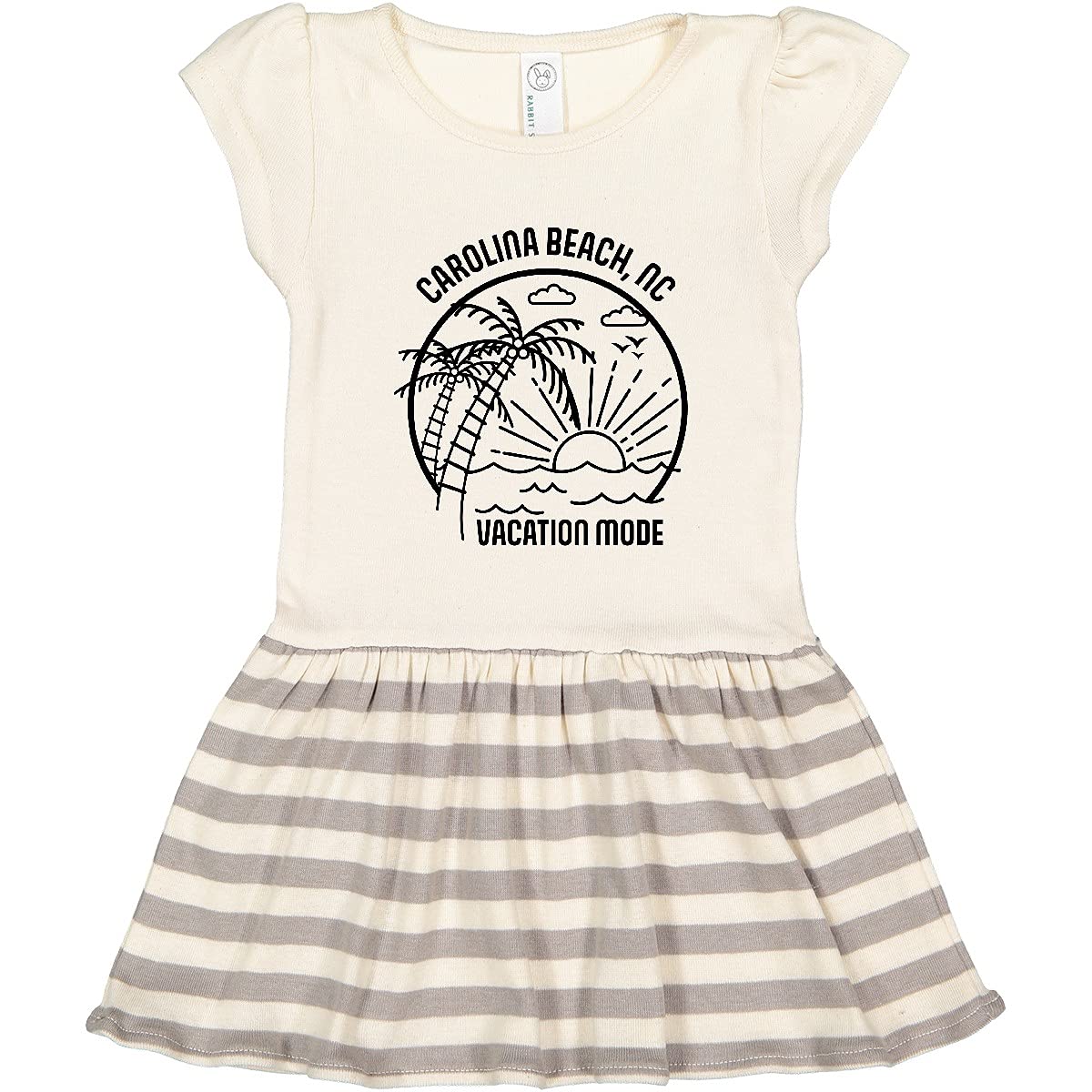 Inktastic Summer Vacation Mode Carolina Beach North Carolina Toddler Dress - Cute Casual Outfit for Girls, Beachwear, Family Trips & Summer Adventures