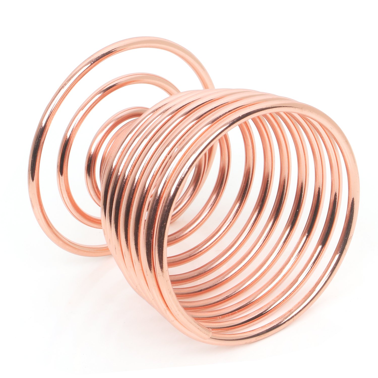 TRIXES 2-Pack Rose Gold Egg Cups - Spiral Spring Steel Wire Boiled Egg Holder Set - Modern Kitchen Accessories for Breakfast & Dining - Lightweight Chrome Design for Easter, Brunch & Home Decor