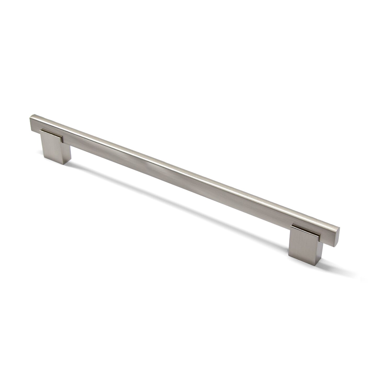 Crenshaw Contemporary Pull Handle - Brushed Satin Nickel Finish (6 Sizes) for Cabinet Doors, Drawers & Furniture Hardware