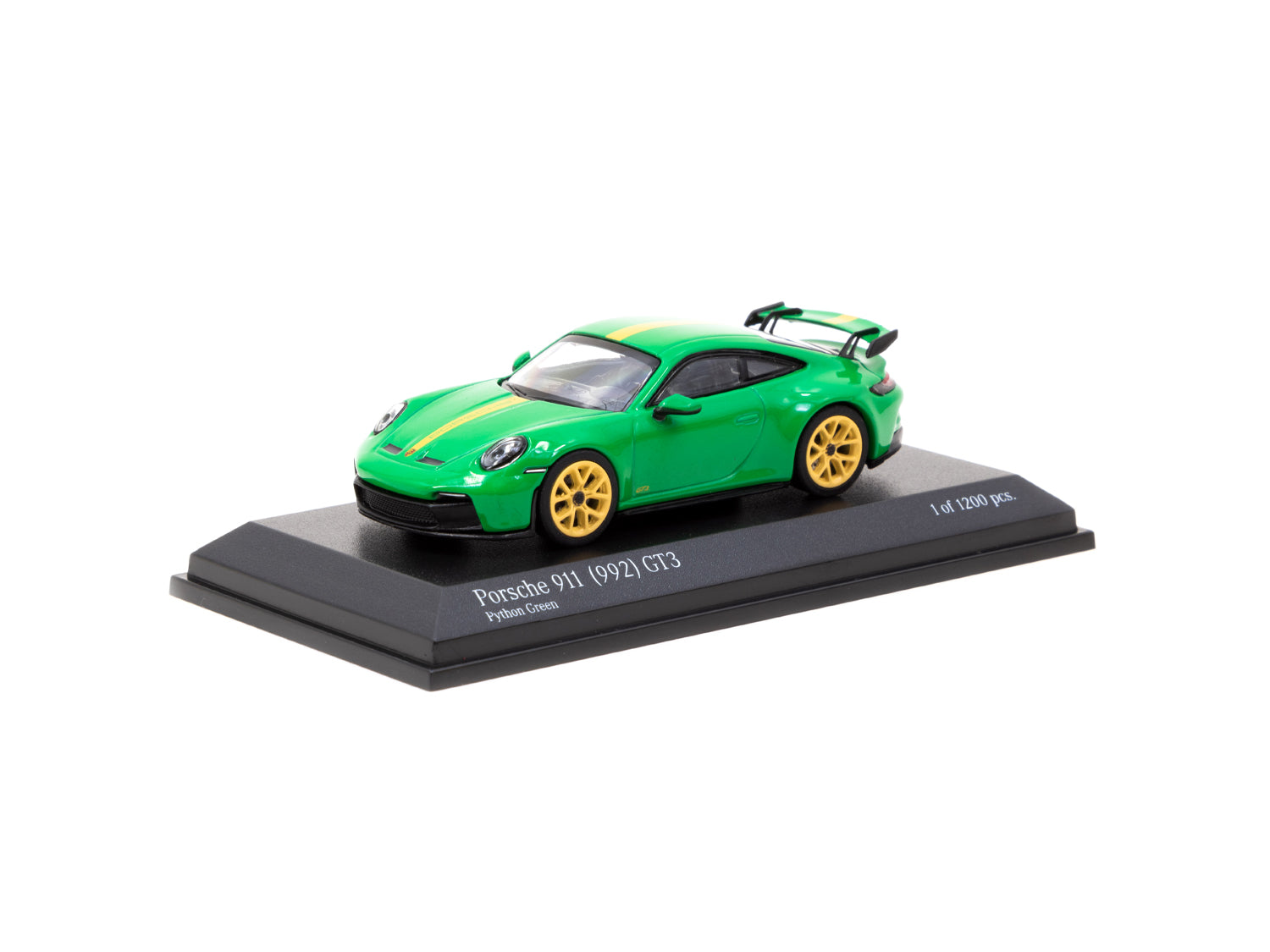 Minichamps 1/64 Scale Porsche 911 GT3 Diecast Model Car in Python Green - Perfect for Collectors, Display, and Racing Enthusiasts