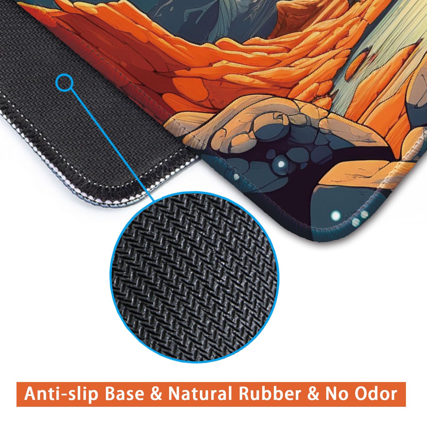 Space Themed Gaming Mouse Pad - Vibrant Color Non-Slip Cloth Surface (26x21cm) for Laptop & PC Gamers | Perfect for Office, Home & Esports