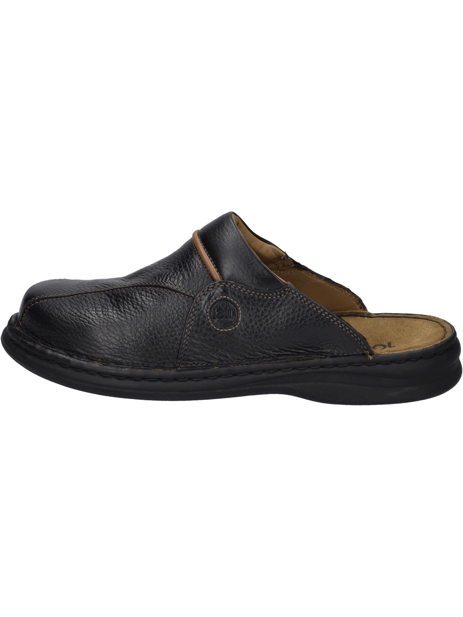 Josef Seibel Men's Comfort Clogs - Black & Cognac (Style 26611) | Size 13 US | Slip-Resistant Casual Shoes for Home, Garden & Outdoor Wear