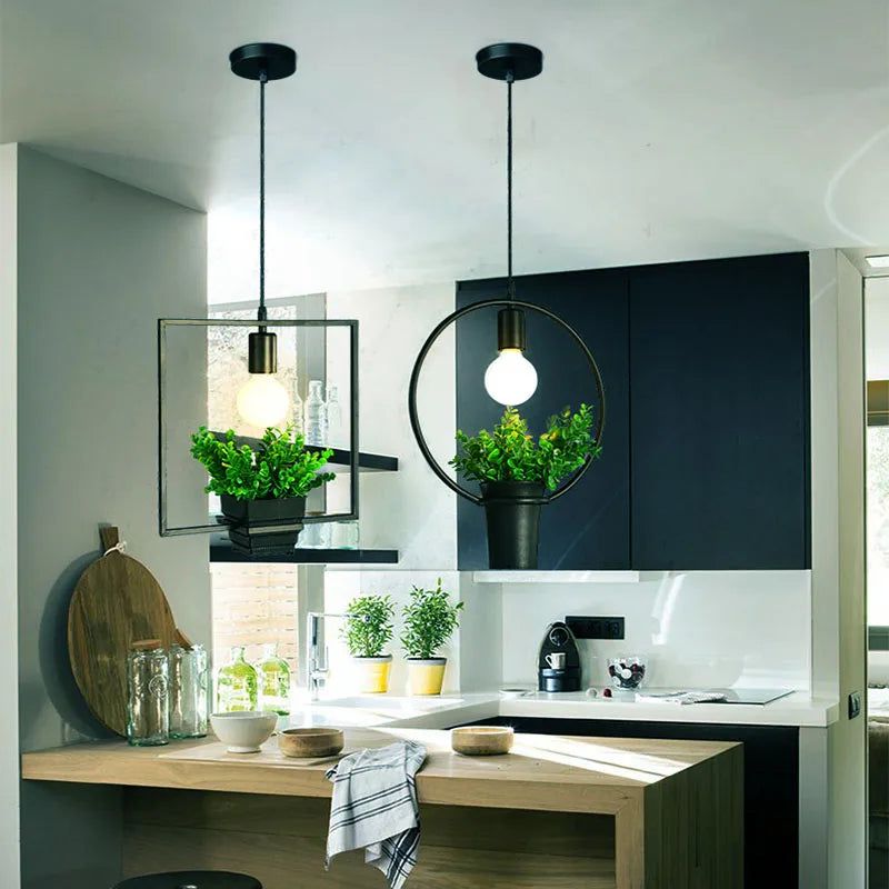 Modern Atmosphere Plant Hanging Light Pendant - Indoor Boho Decor for Living Room, Bedroom, Balcony | Perfect for Home, Cafe, Office Decoration