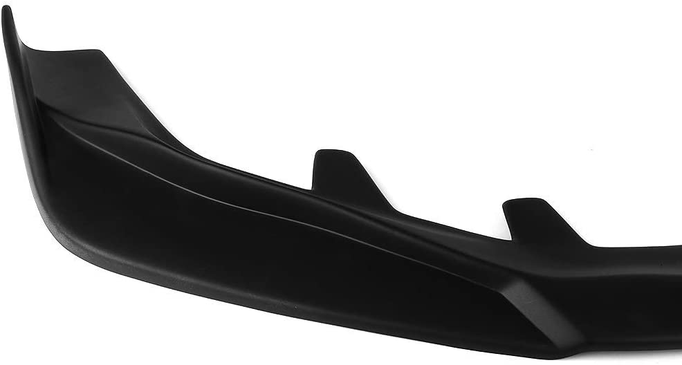 2019-2021 Honda Civic Front Bumper Lip Spoiler - Modulo Style Unpainted Black ABS Plastic - Enhance Sporty Look & Aerodynamics for Street Racing & Car Shows
