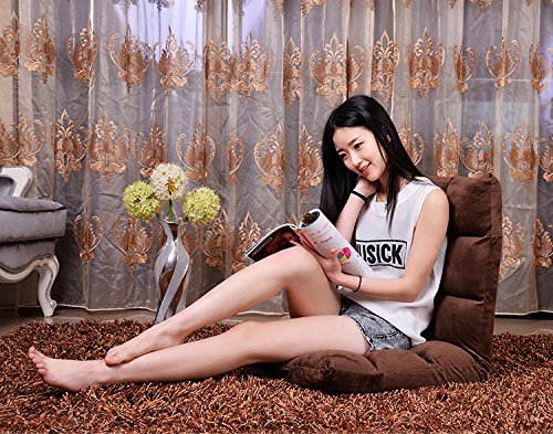 Selani™ Adjustable Floor Chair - 6-Position Reclining Folding Sofa with Soft Cushion, Multi-Angle Tatami Style Lounge Chair for Living Room, Bedroom & Meditation (Sea Blue) - Perfect for Relaxing, Reading & Small Space Living