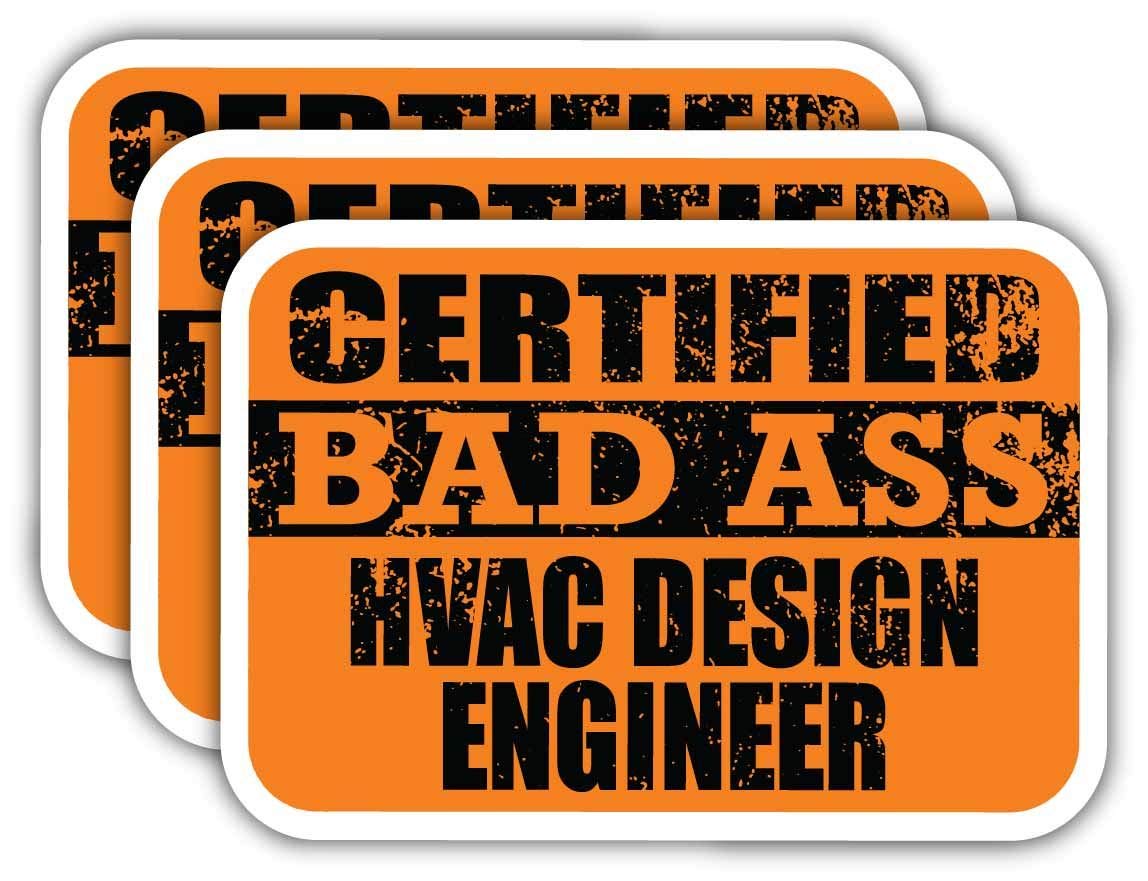 Certified HVAC Engineer Stickers - Funny Job Gift for Laptops, Cars & Hard Hats