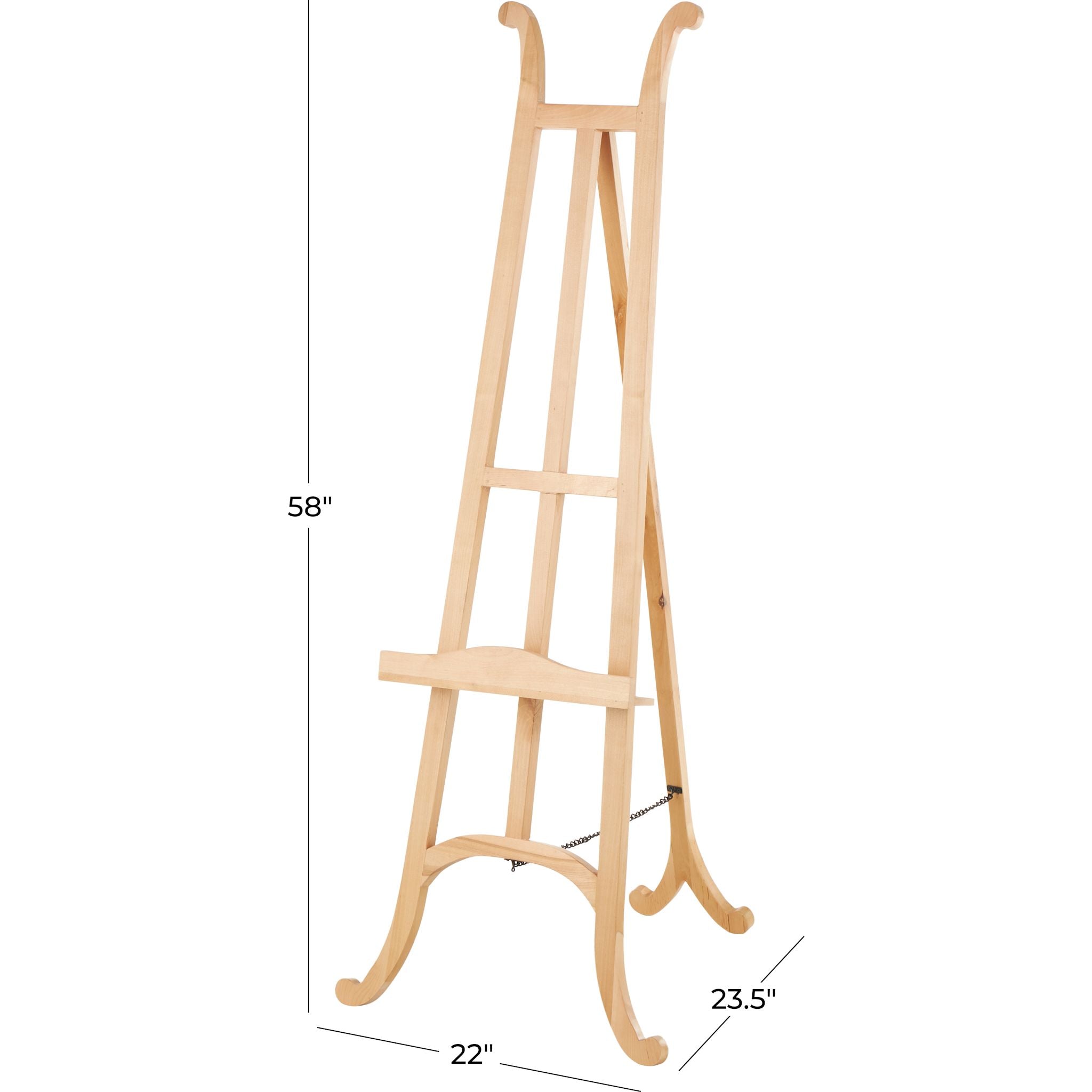 Arlo Floor Easel - Light Brown Wooden Artist Easel for Painting | Perfect for Home Studio, Classroom & Outdoor Sketching