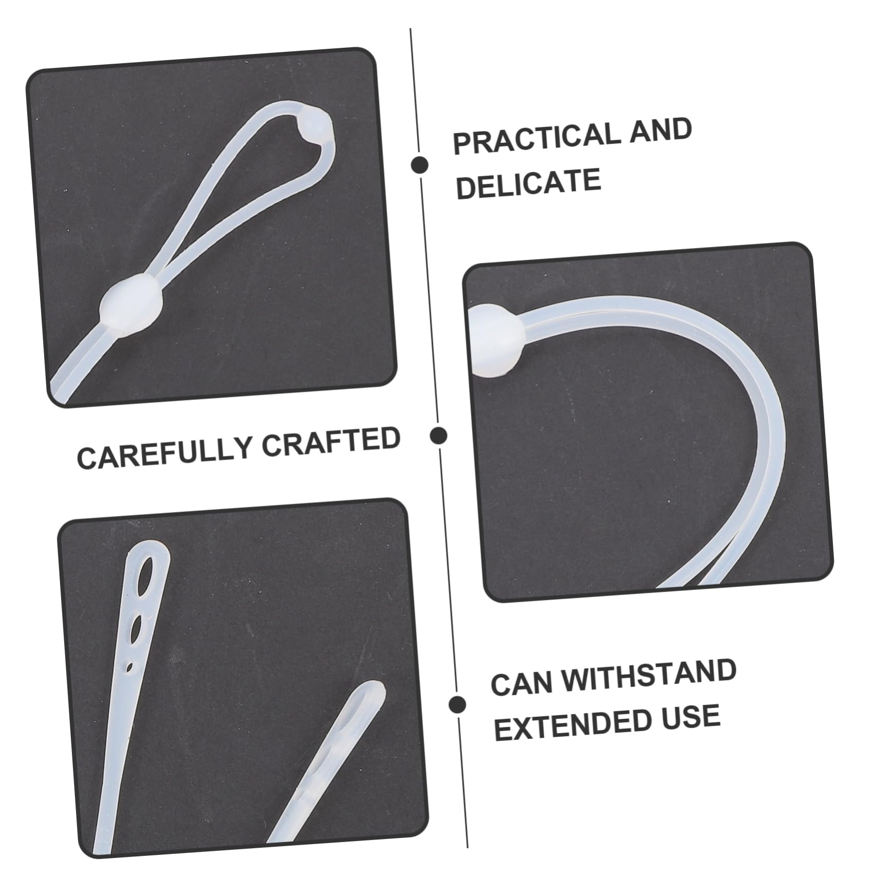 Professional Eyelash Tweezers with Silicone Wristband - Lash Extension & Makeup Tool Kit - White - Perfect for Salon, Home Use & DIY Eyelash Applications