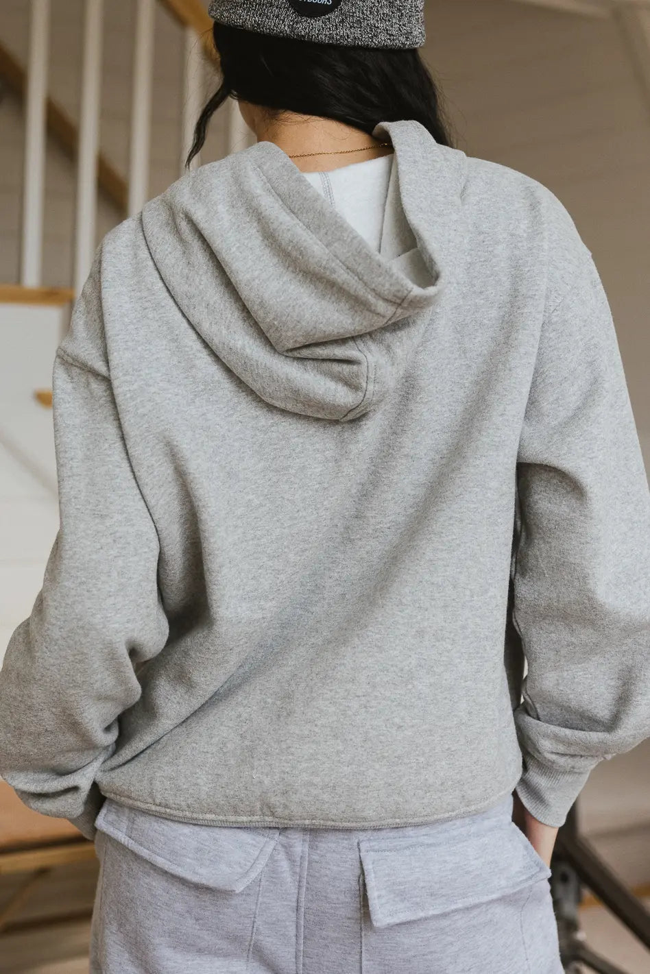 Anahi Grey Hoodie for Women - Cozy Fleece Pullover for Casual Wear, Outdoor Activities & Lounge